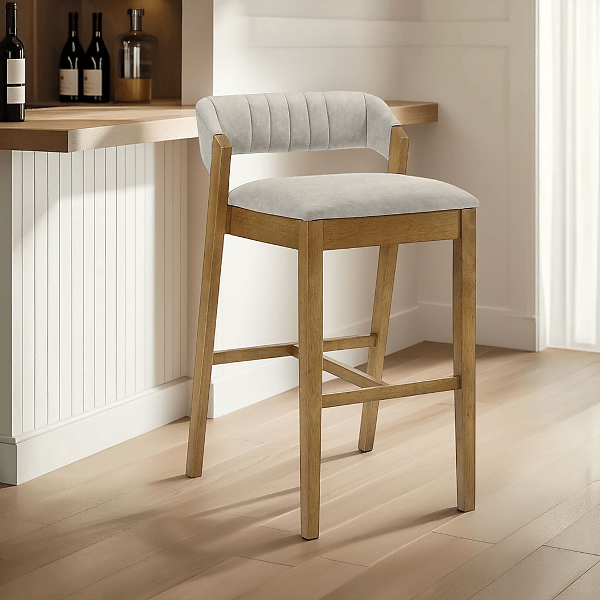 Worldwood II Brown and Gray Barstool - Image 2