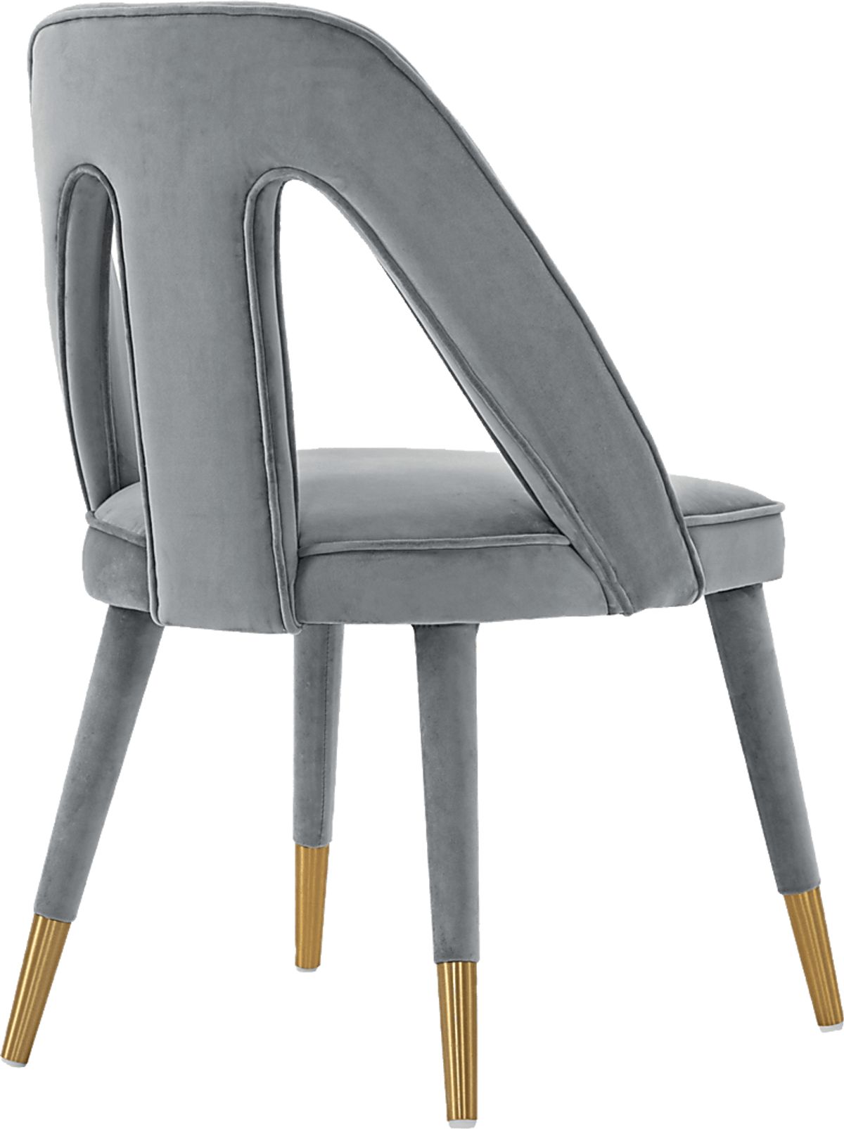 Woronoco Gray Velvet Plush Dining Chair | Rooms to Go