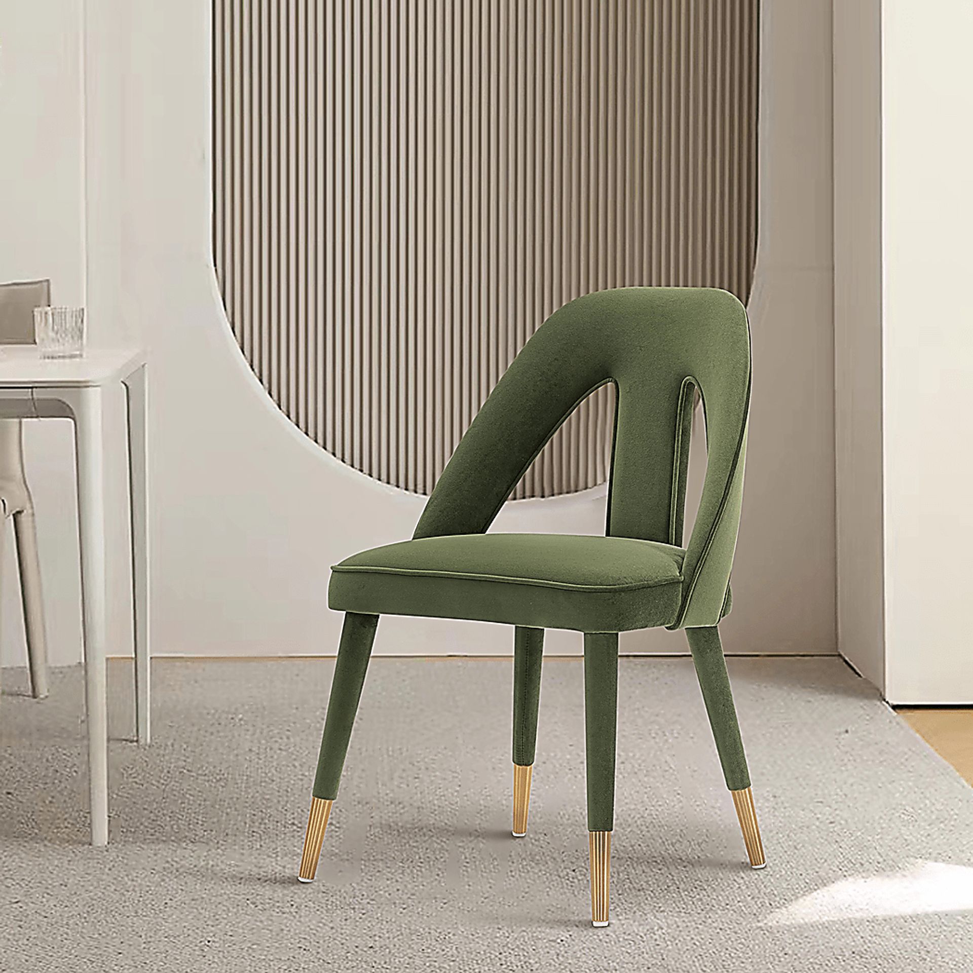 Woronoco Olive Green Side Chair - Image 2