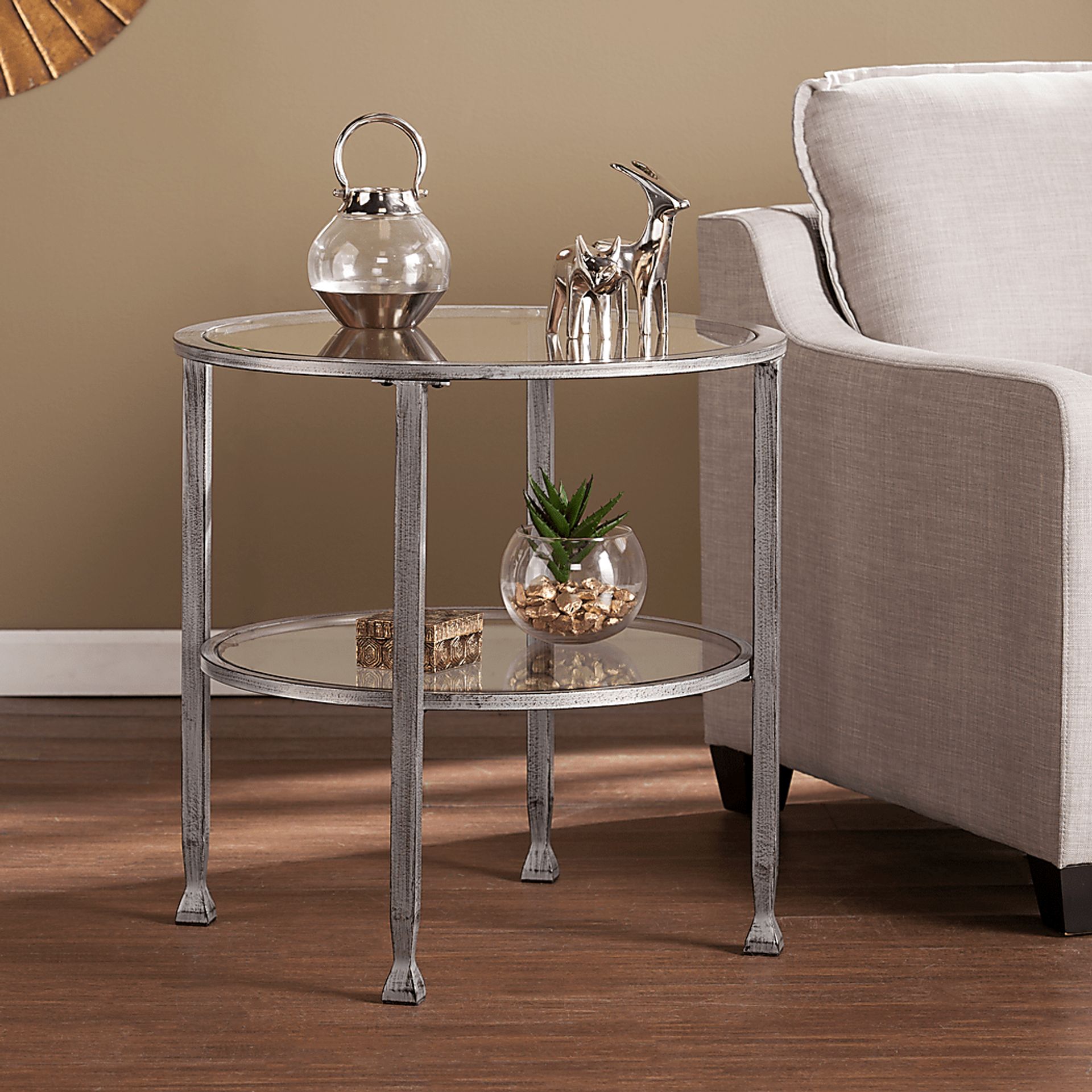 Worston Silver Round End Table - Image 2
