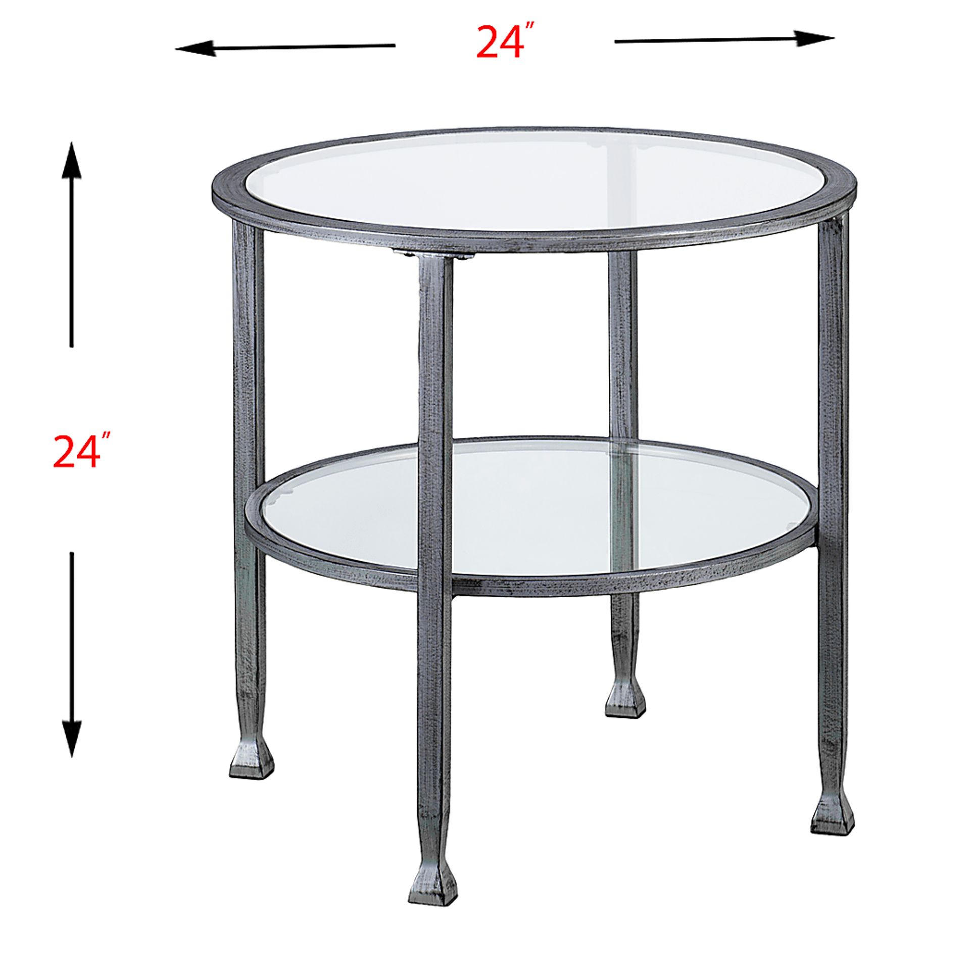 Worston Silver Round End Table - Image 3