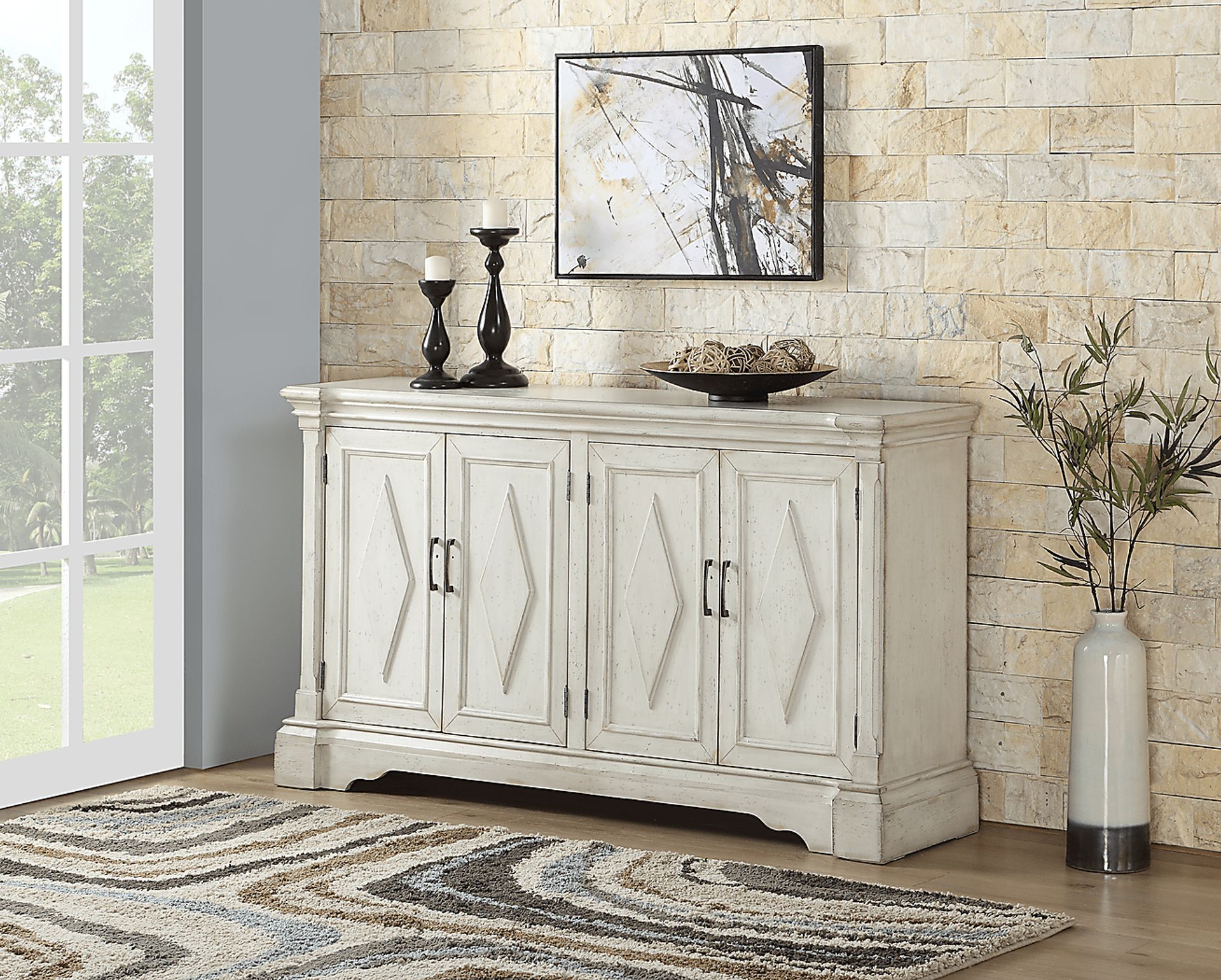 Wortham Beige Credenza - Image 4