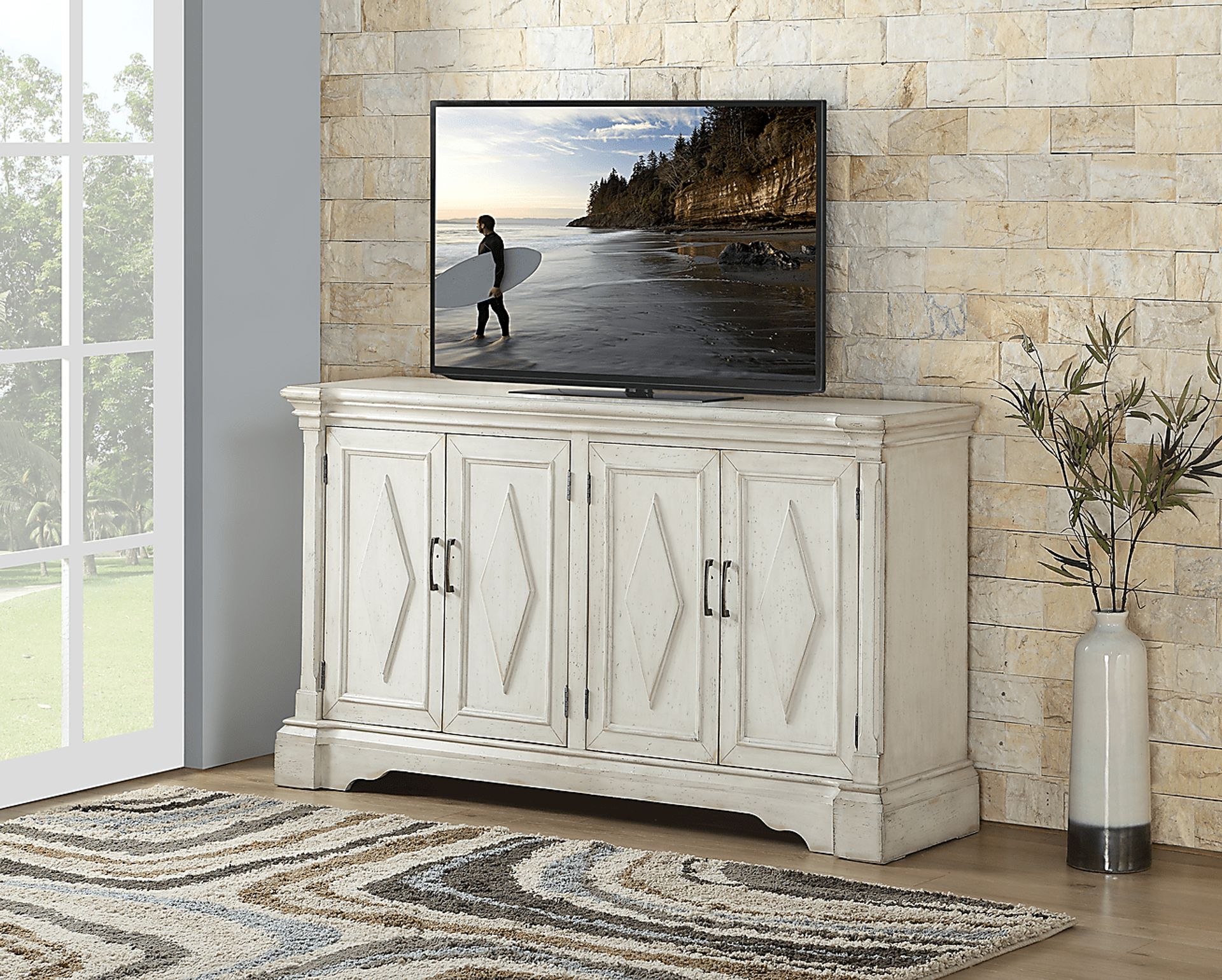 Wortham Beige Credenza - Image 5