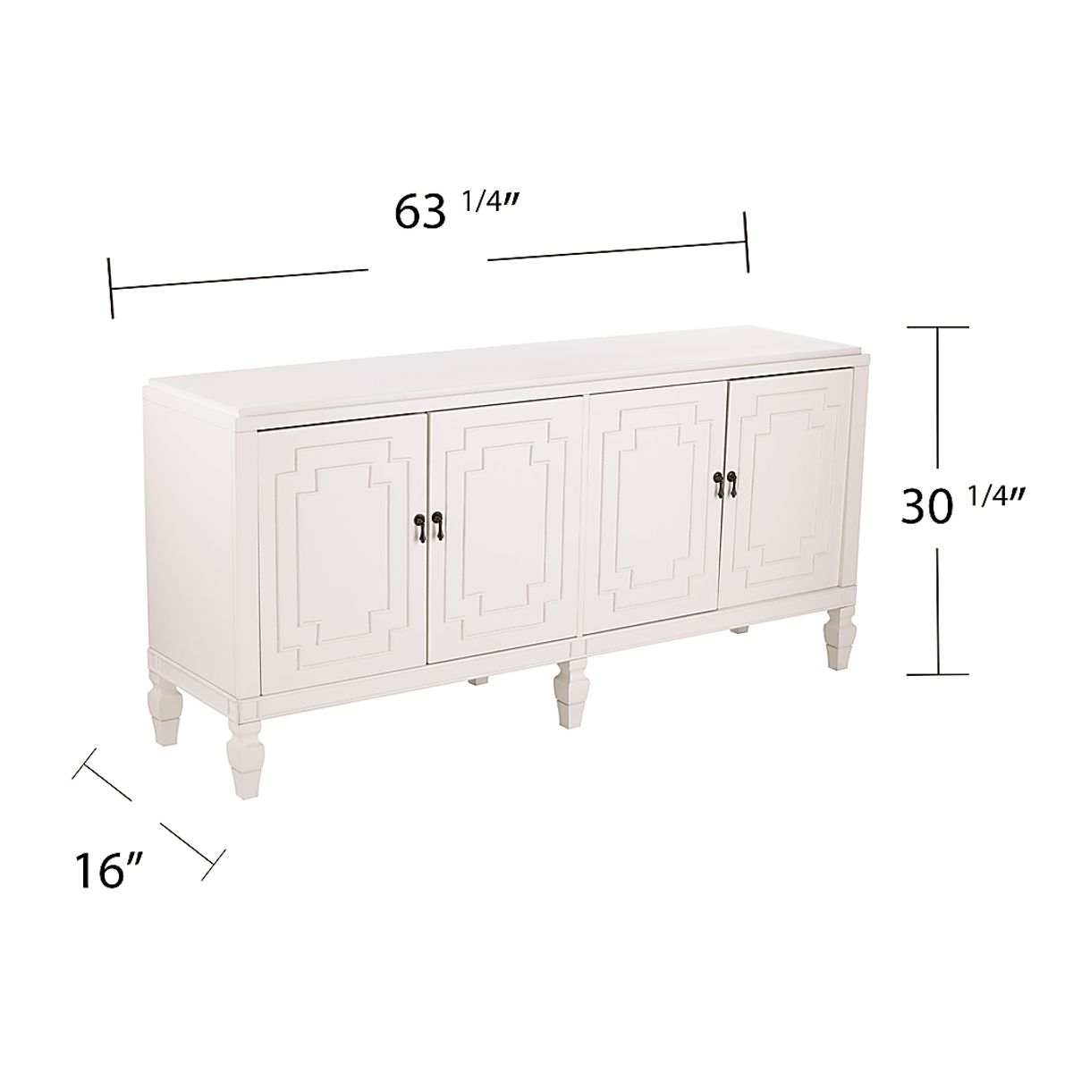 Worthen White Colors,White Credenza | Rooms to Go