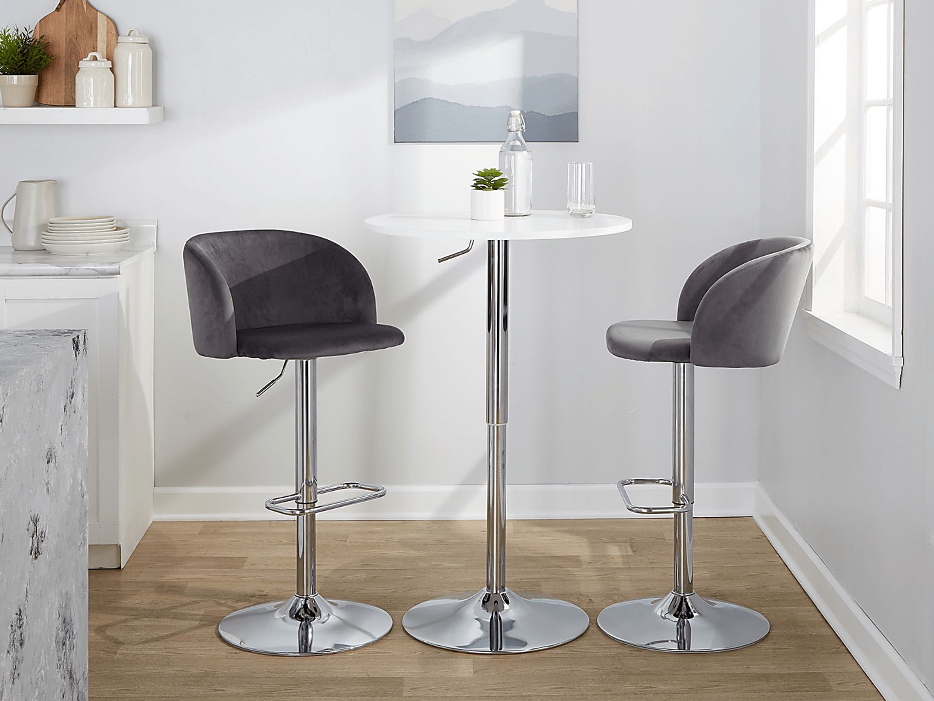 Worthford Gray Adjustable Swivel Barstool, Set of 2 - Image 10