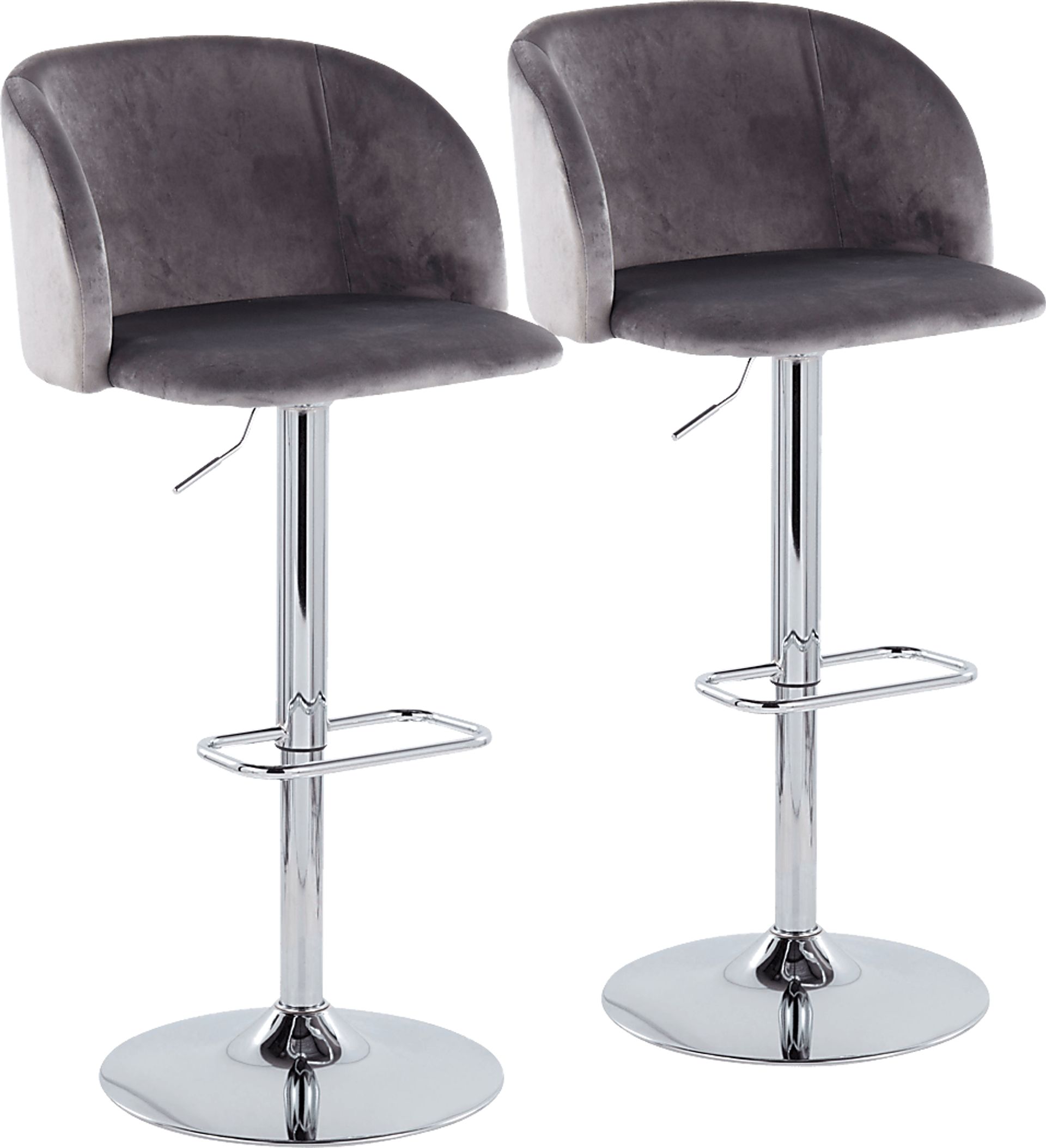 Worthford Gray Adjustable Swivel Barstool, Set of 2 - Image 1