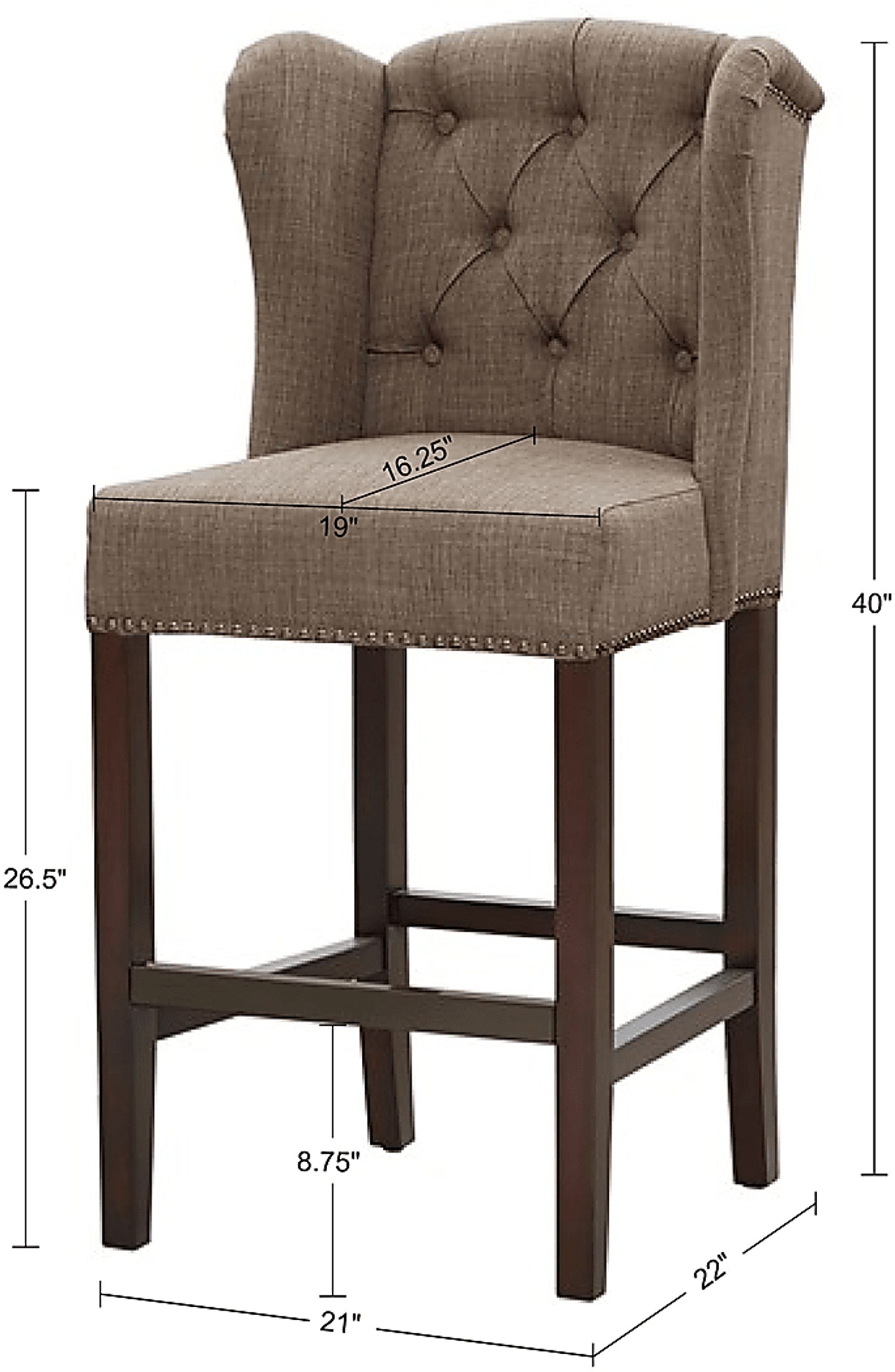 Worthshire Brown Counter Height Stool - Image 6