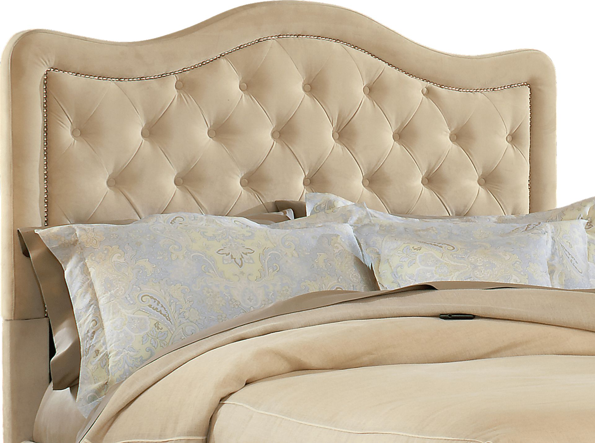 Worwick Beige Queen Upholstered Headboard - Image 1