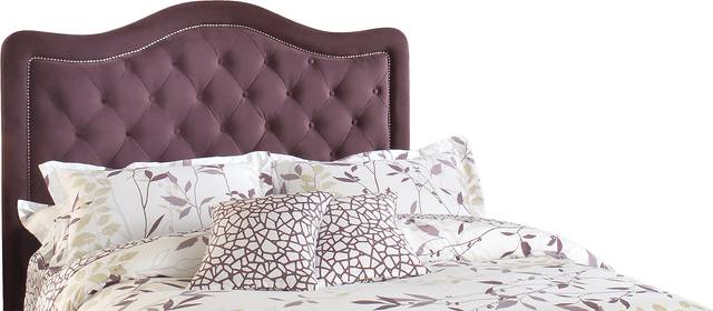 Worwick Purple Queen Upholstered Headboard - Thumbnail - Image 1