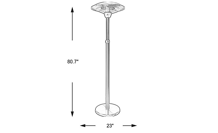 Wray Silver Patio Heater - Rooms To Go