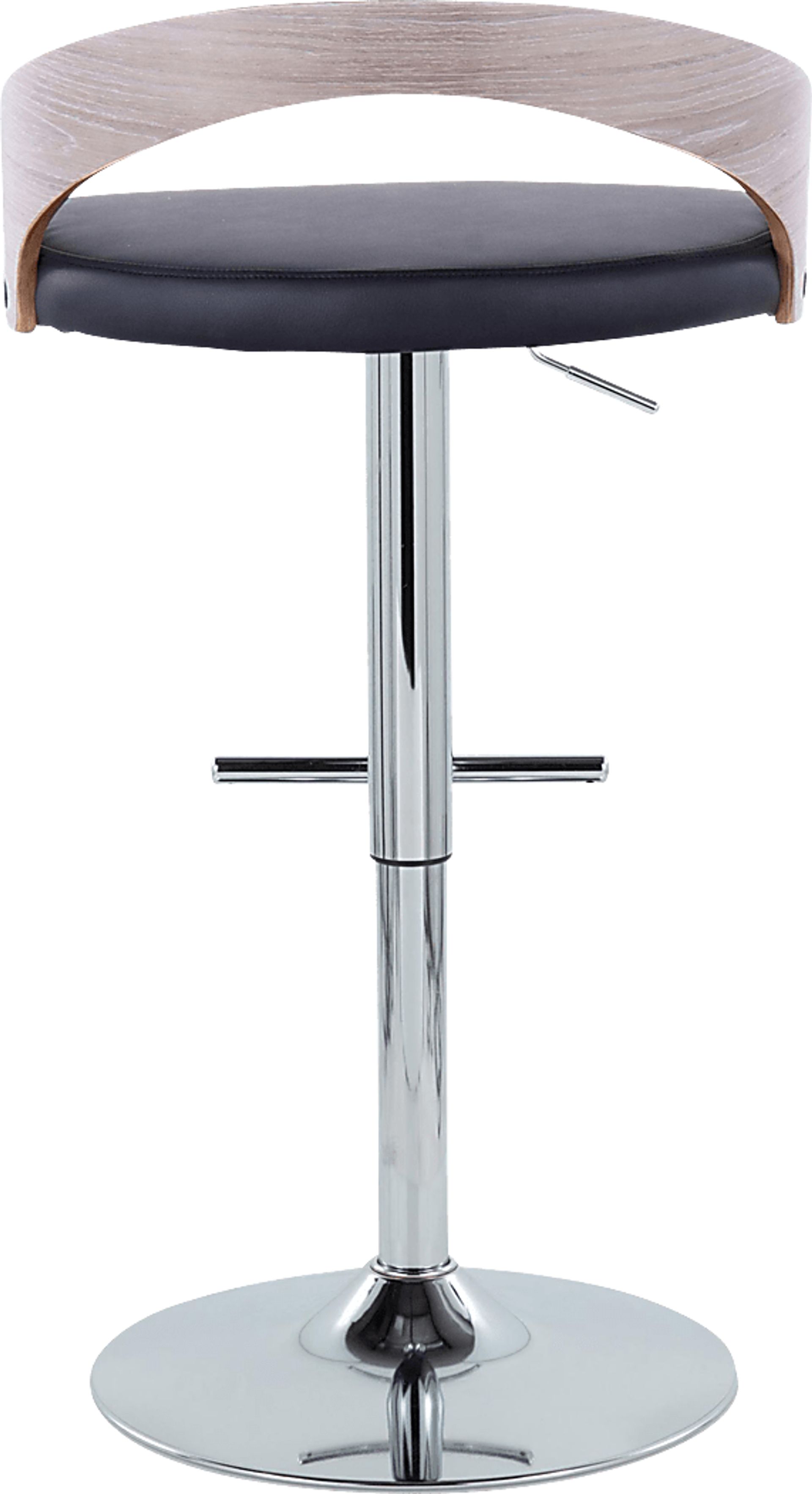 Wrayhall I Black Adjustable Swivel Barstool, Set of 2 - Image 5