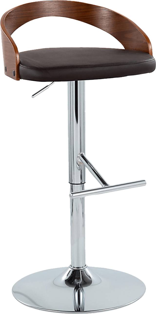 Wrayhall I Brown Adjustable Swivel Barstool, Set of 2 - Thumbnail - Image 5