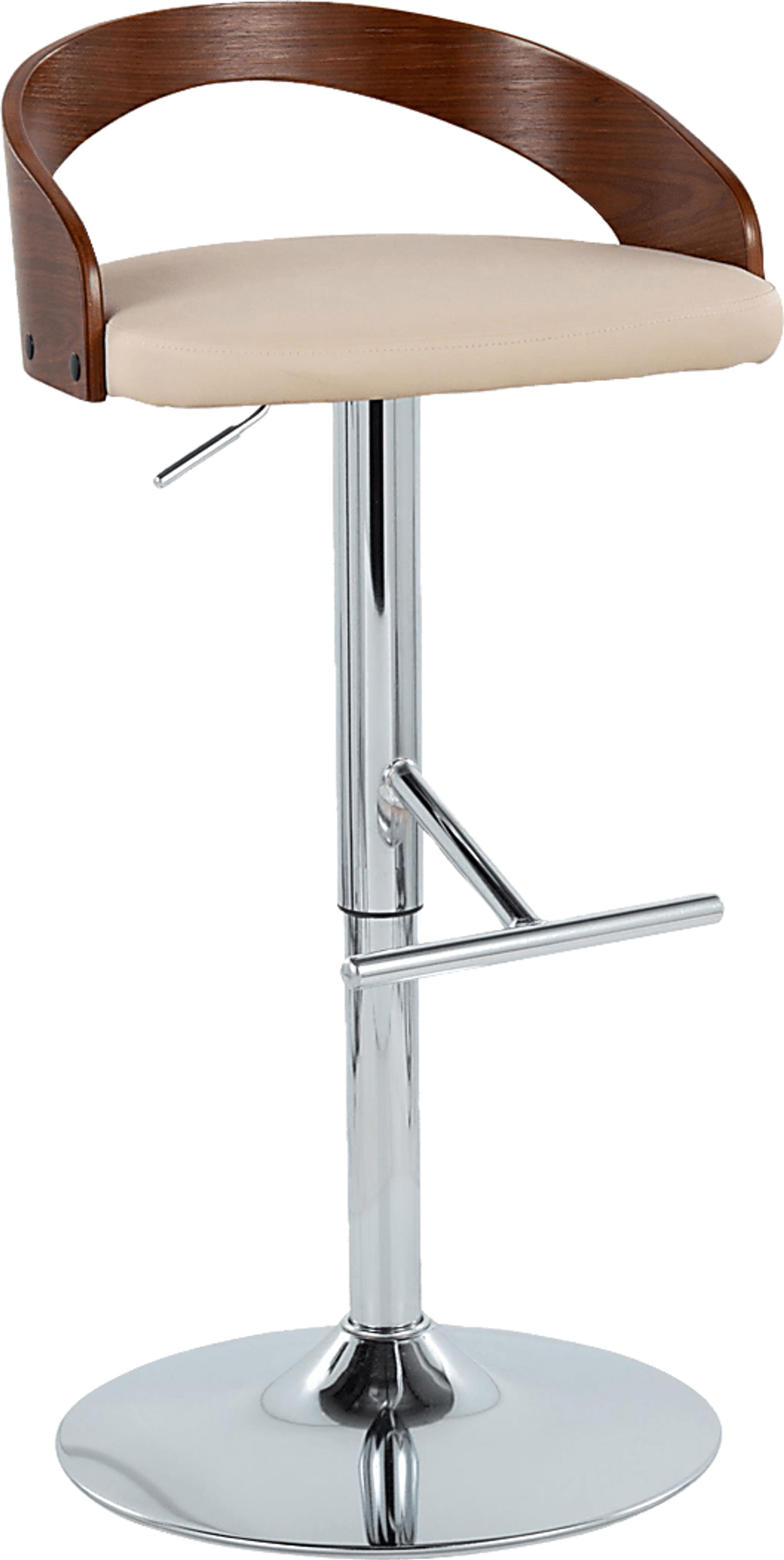 Wrayhall I Cream Adjustable Swivel Barstool, Set of 2 - Image 5