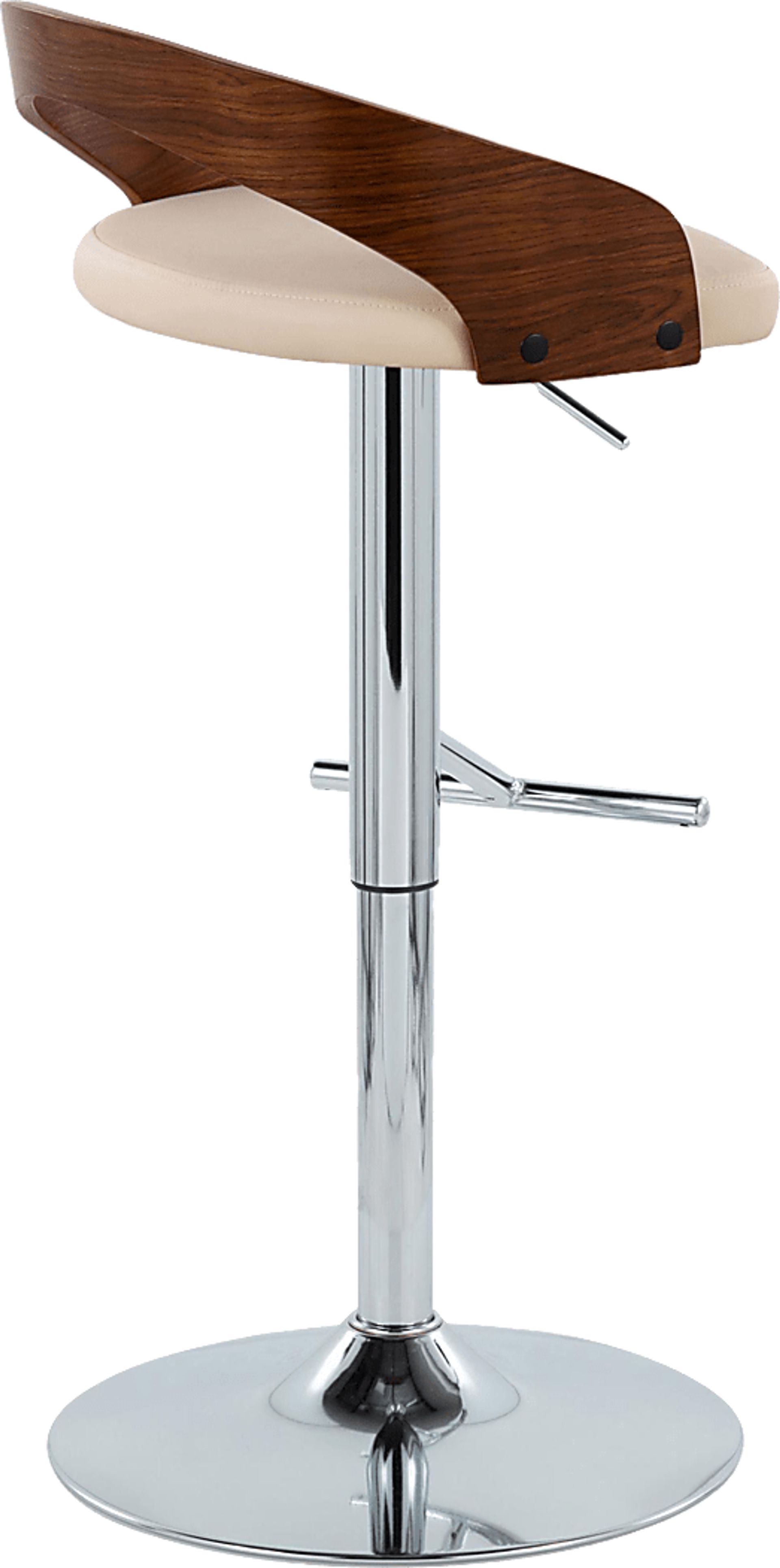 Wrayhall I Cream Adjustable Swivel Barstool, Set of 2 - Image 7