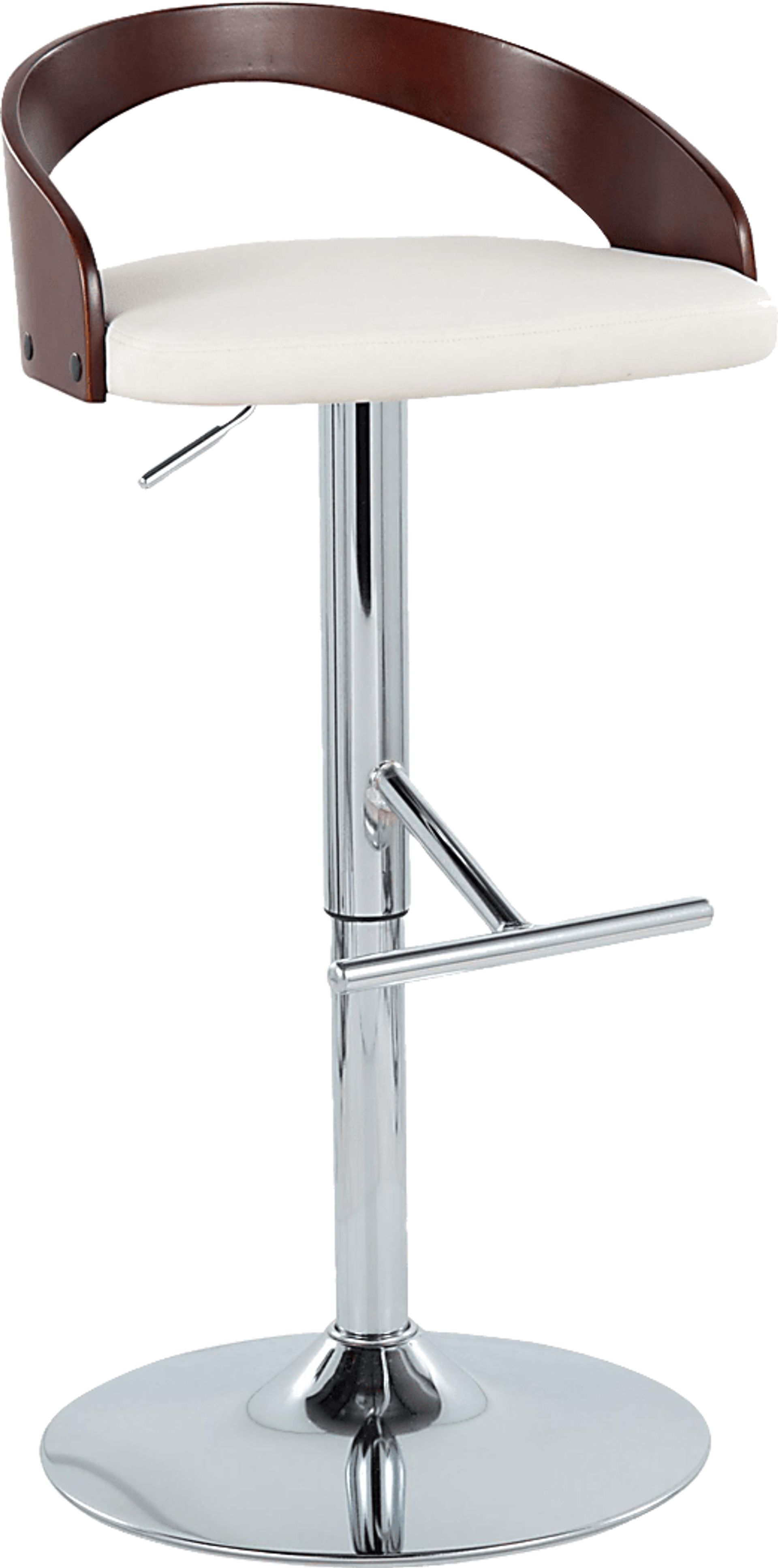 Wrayhall I White Adjustable Swivel Barstool, Set of 2 - Image 5
