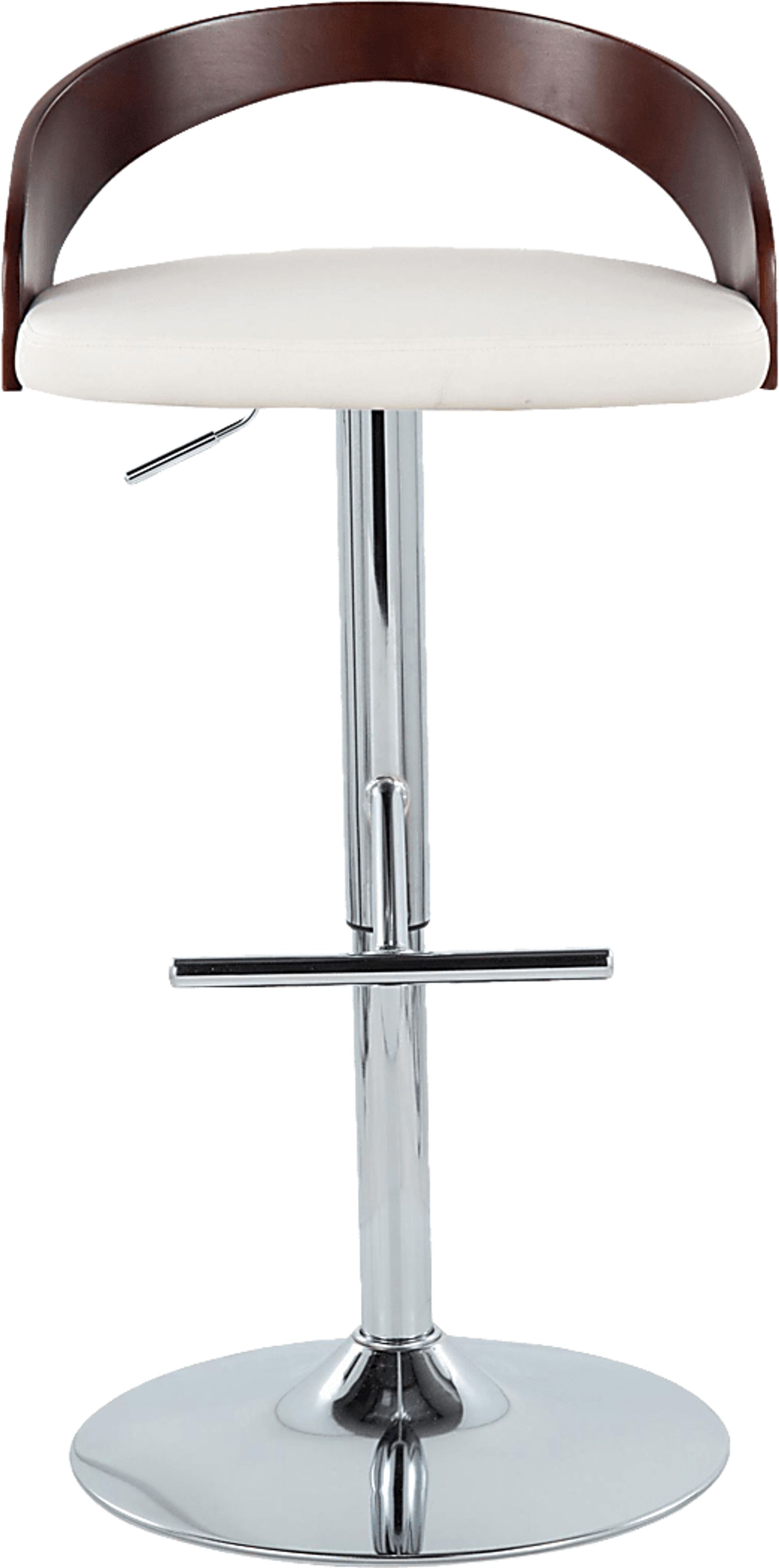 Wrayhall I White Adjustable Swivel Barstool, Set of 2 - Image 7
