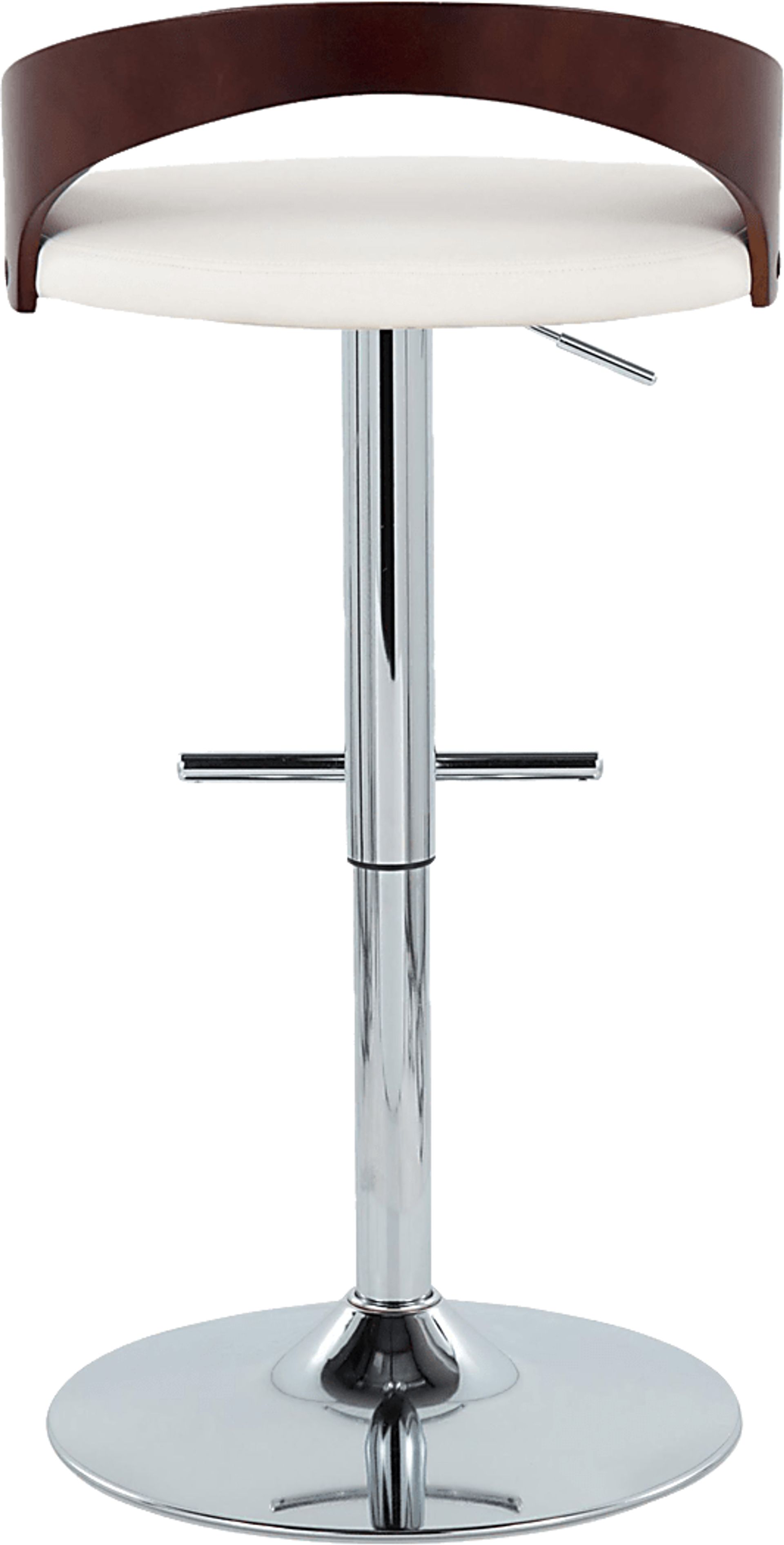 Wrayhall I White Adjustable Swivel Barstool, Set of 2 - Image 8