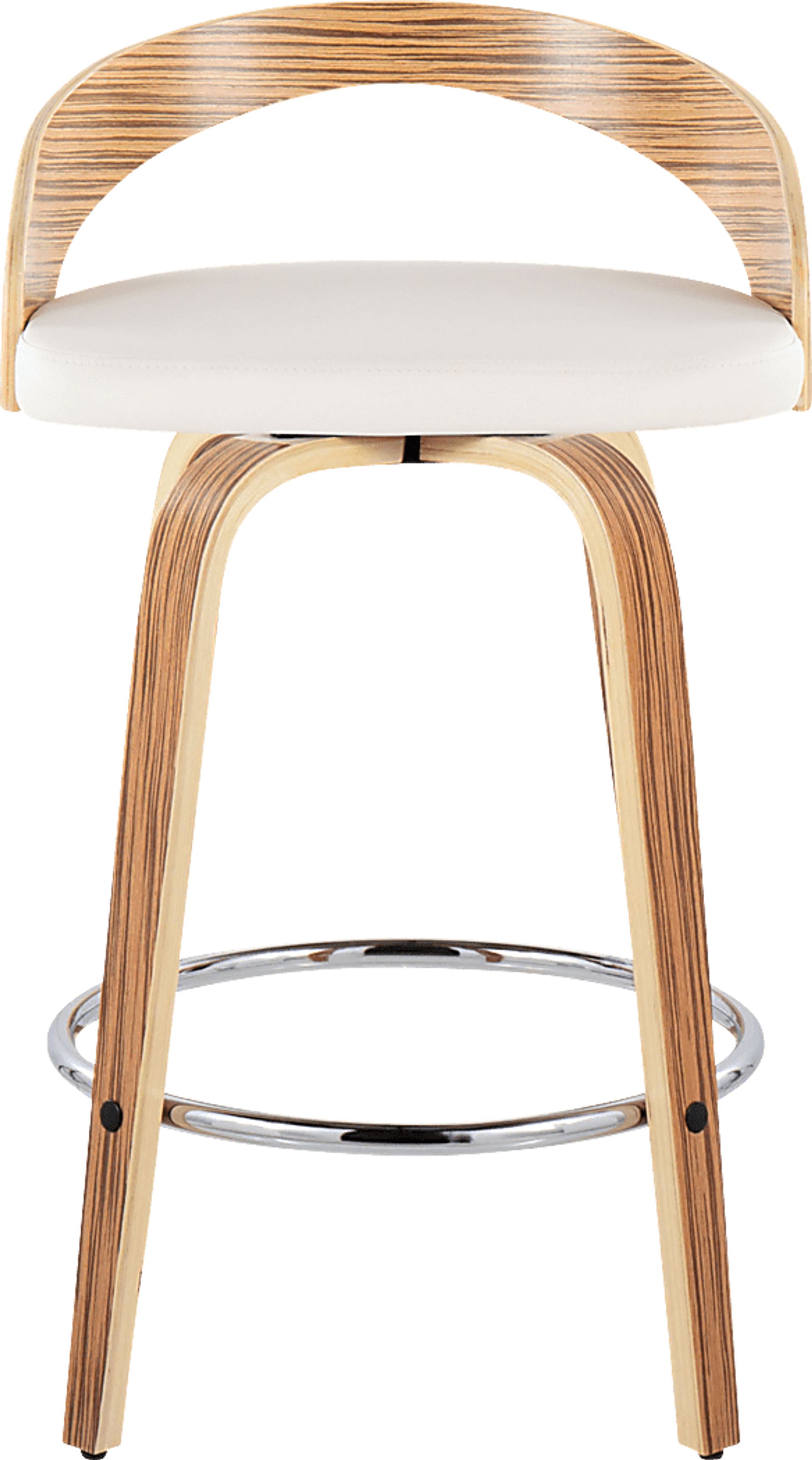 Wrayhall III White Swivel Counter Height Stool, Set of 2 - Image 4