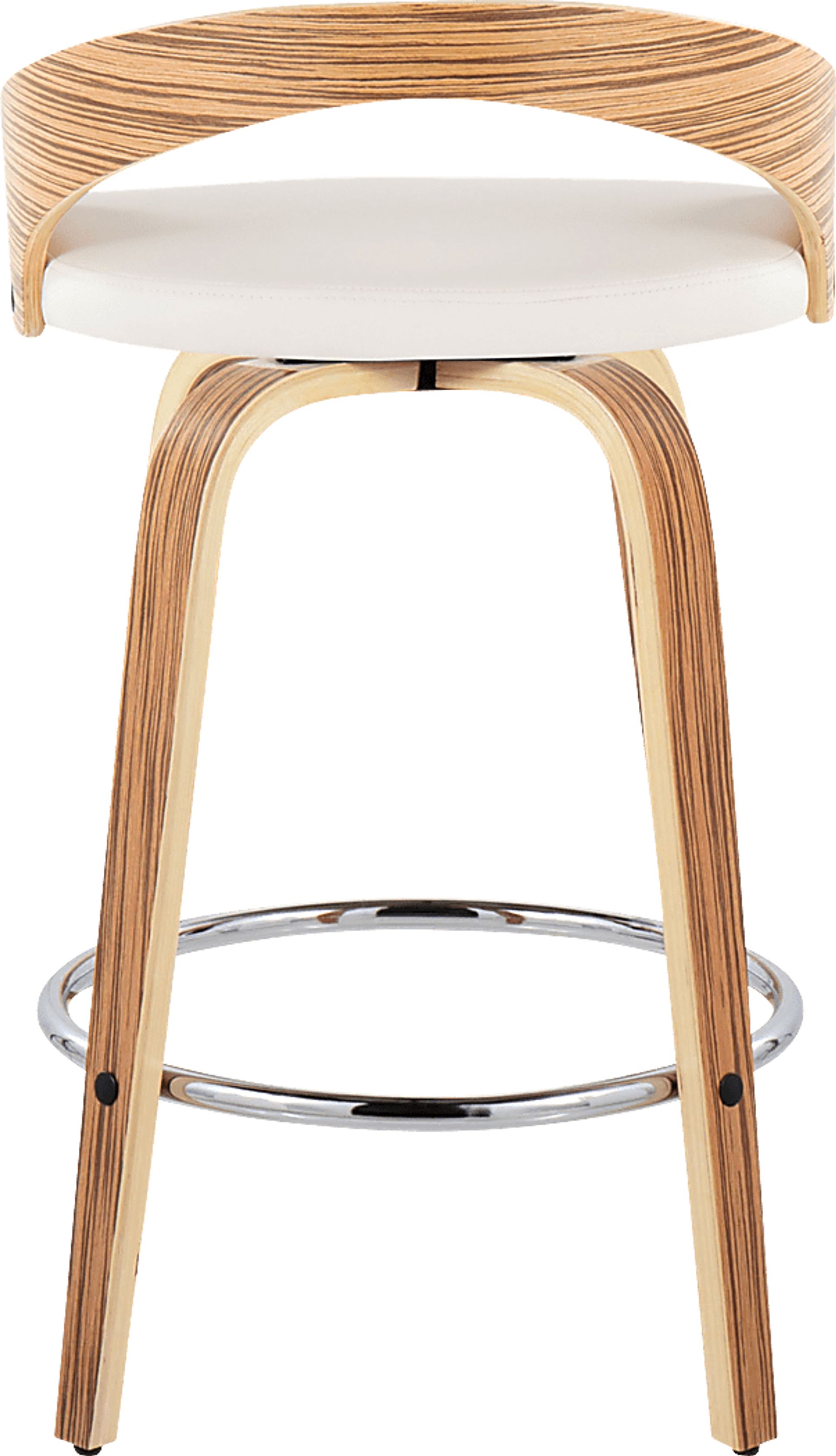 Wrayhall III White Swivel Counter Height Stool, Set of 2 - Image 6