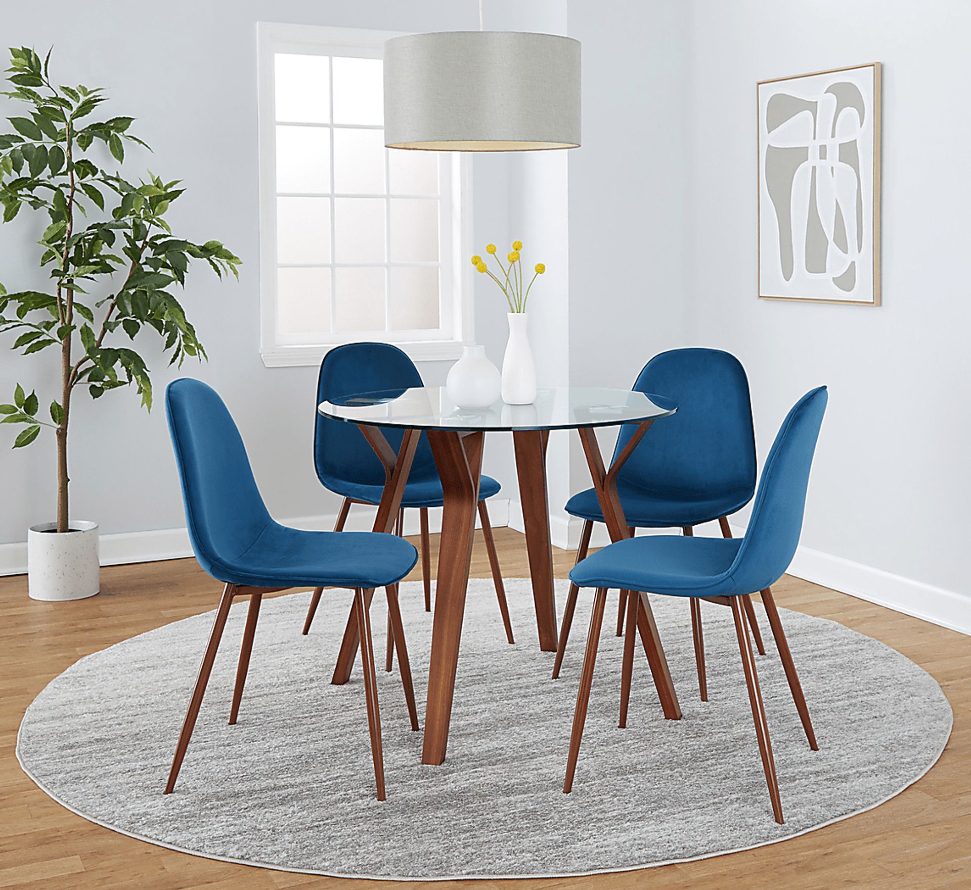 Wrenfrew I Blue 5 Pc Dining Set - Image 2