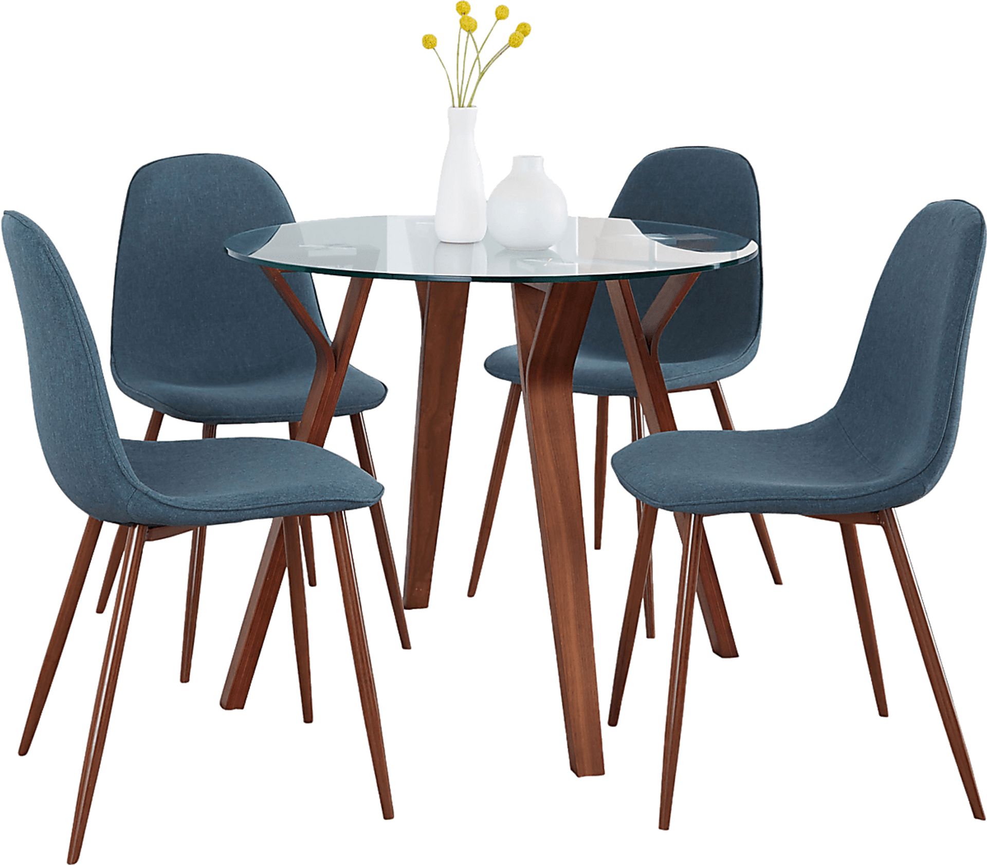 Wrenfrew I Dark Blue 5 Pc Dining Set - Image 3