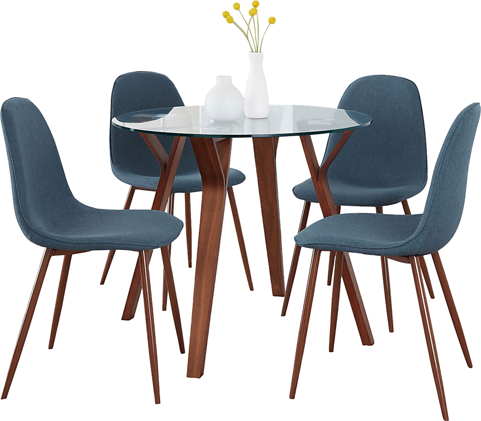 Wrenfrew I Dark Blue 5 Pc Dining Set - Image 1