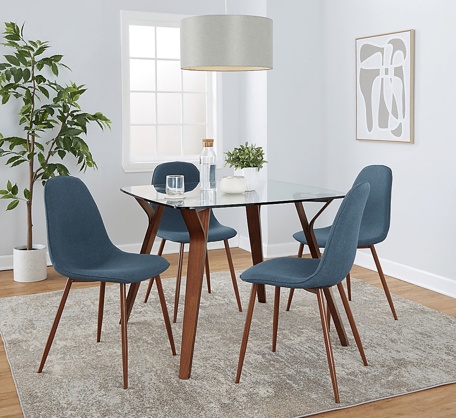 Wrenfrew II Dark Blue 5 Pc Dining Set - Image 2