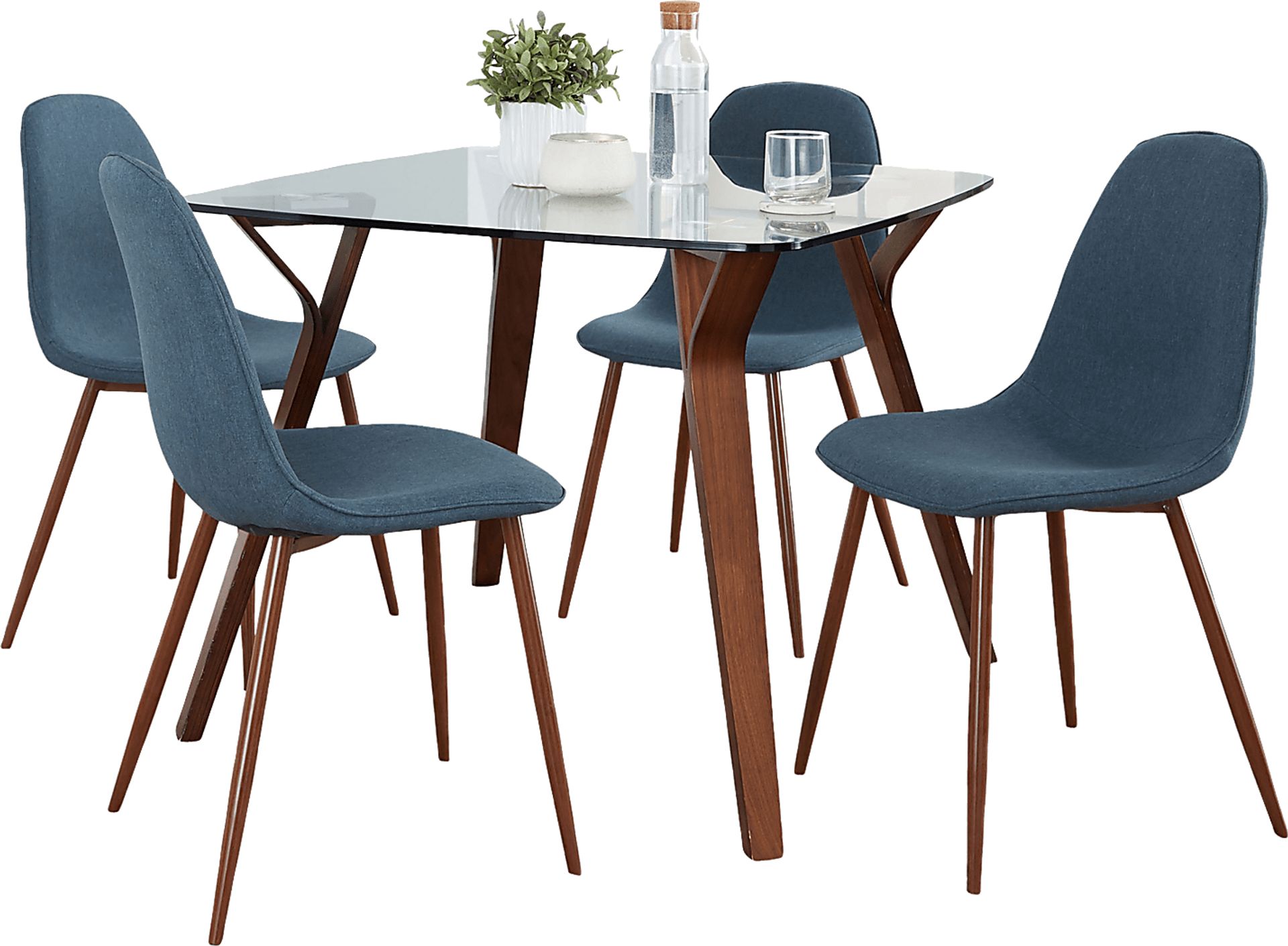 Wrenfrew II Dark Blue 5 Pc Dining Set - Image 3