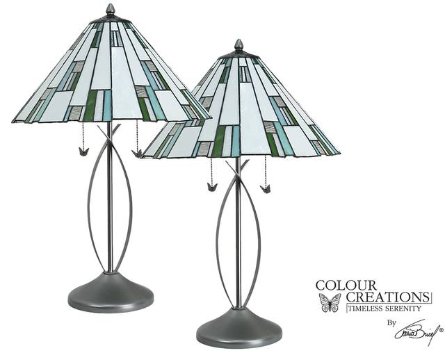 Wrightsville Blue-Green Lamp, Set of 2 - Thumbnail - Image 1