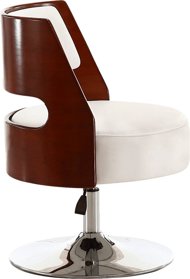Wrightwood White Swivel Accent Chair - Thumbnail - Image 3