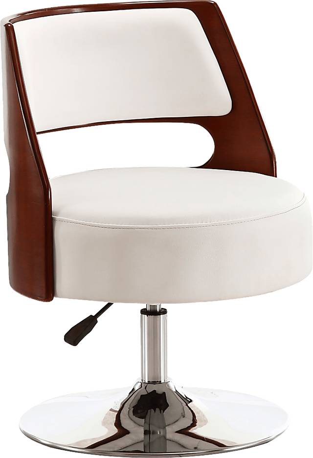 Wrightwood White Swivel Accent Chair - Thumbnail - Image 1
