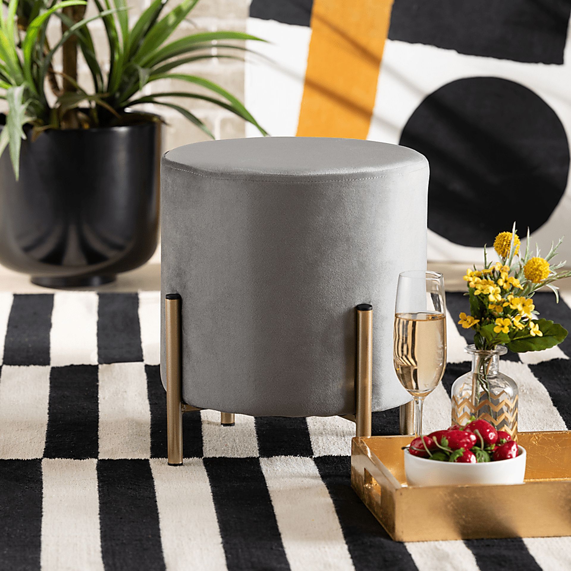 Wuerpel Gray Ottoman - Image 5