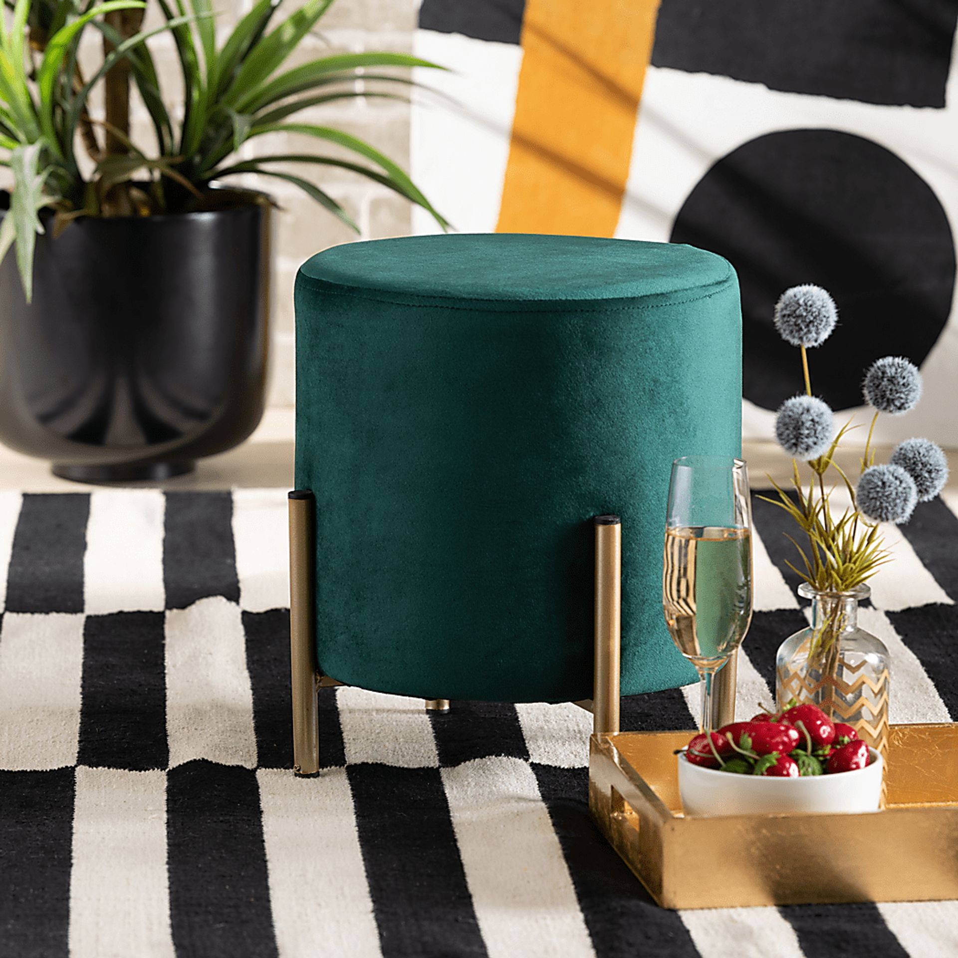 Wuerpel Green Ottoman - Image 5
