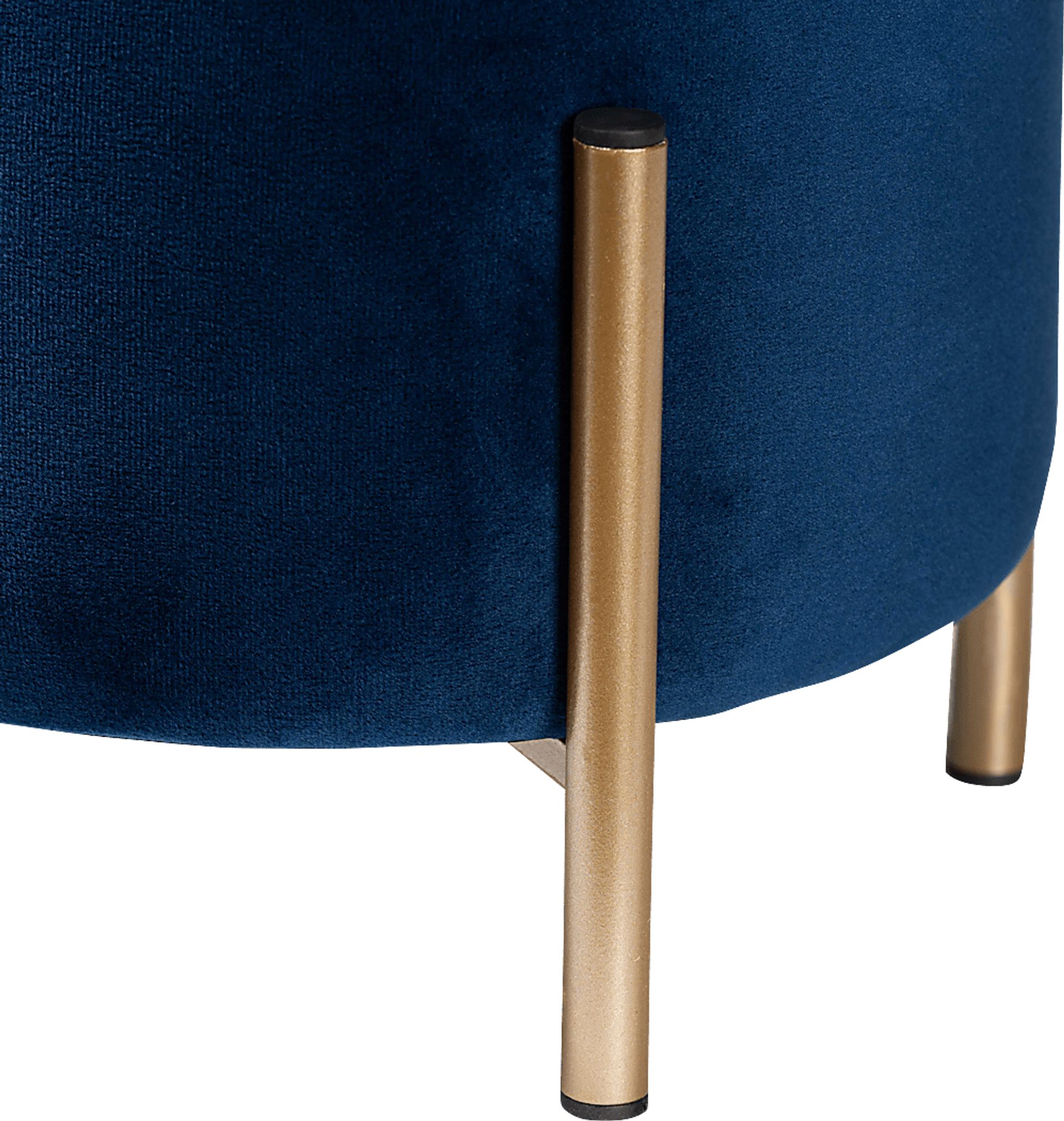 Wuerpel Navy Ottoman - Image 3