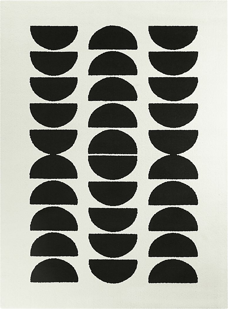 Wumolf Black/White 7'10 x 10' Rug