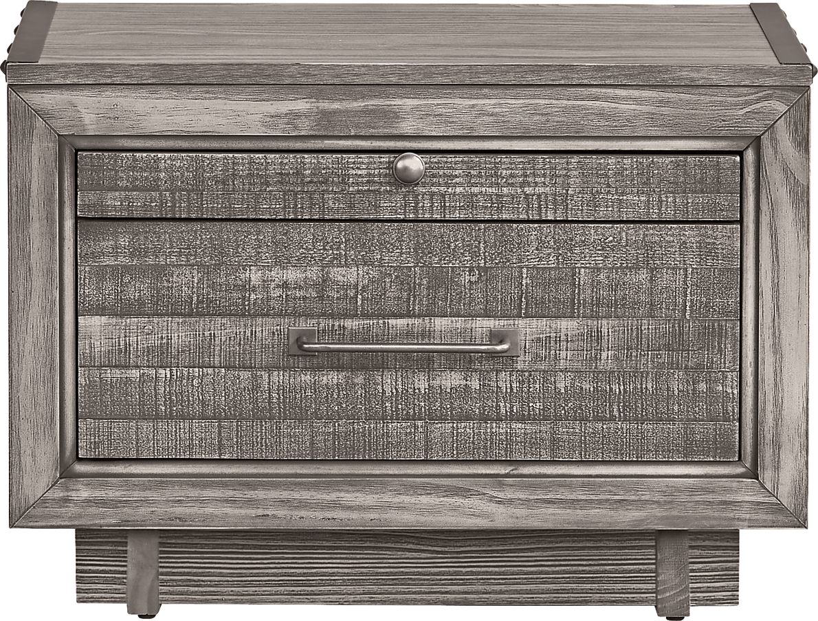 Wyatt Place Gray Nightstand
