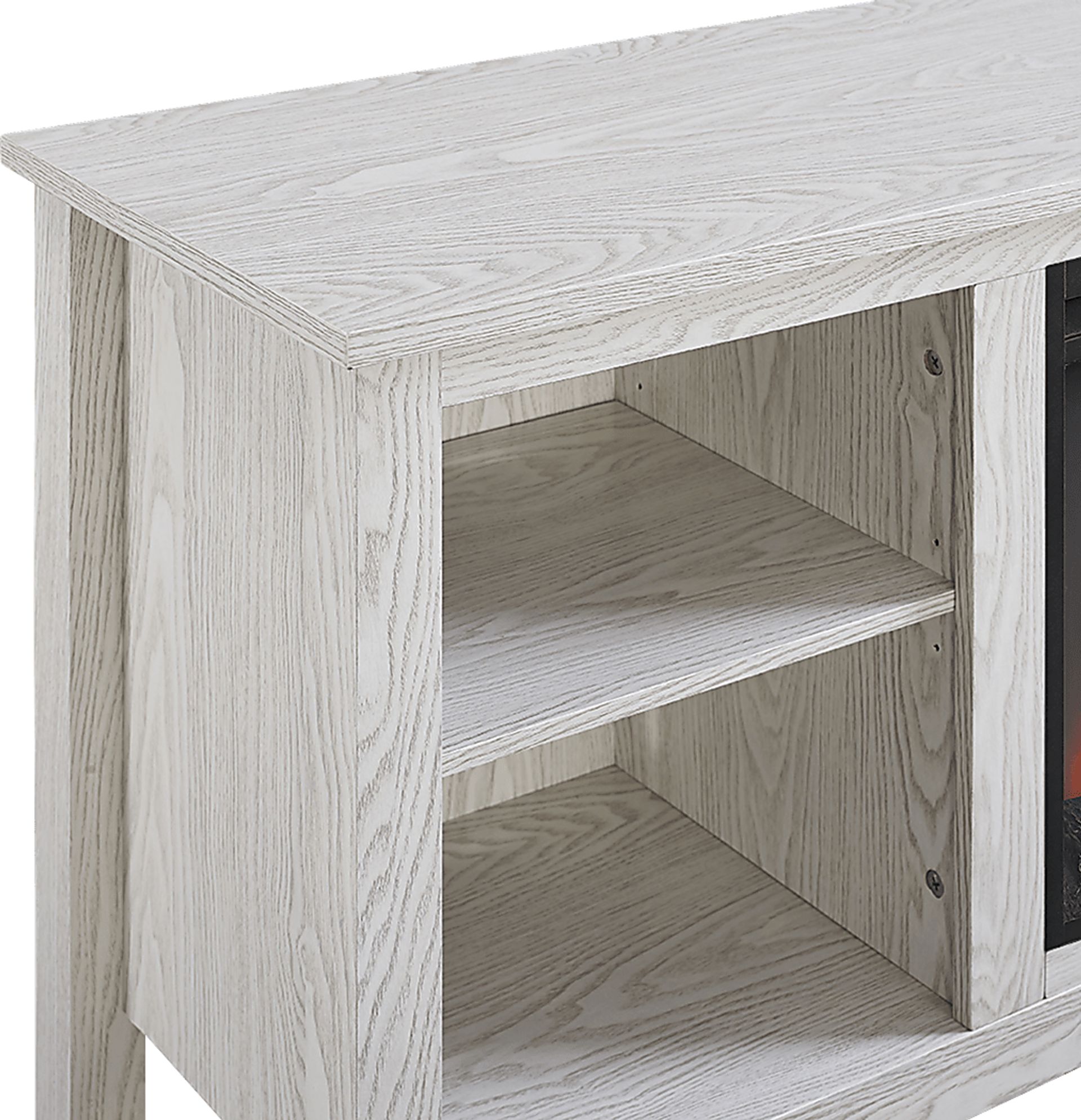 Wyatt White 58 in. Console with Electric Fireplace - Image 4