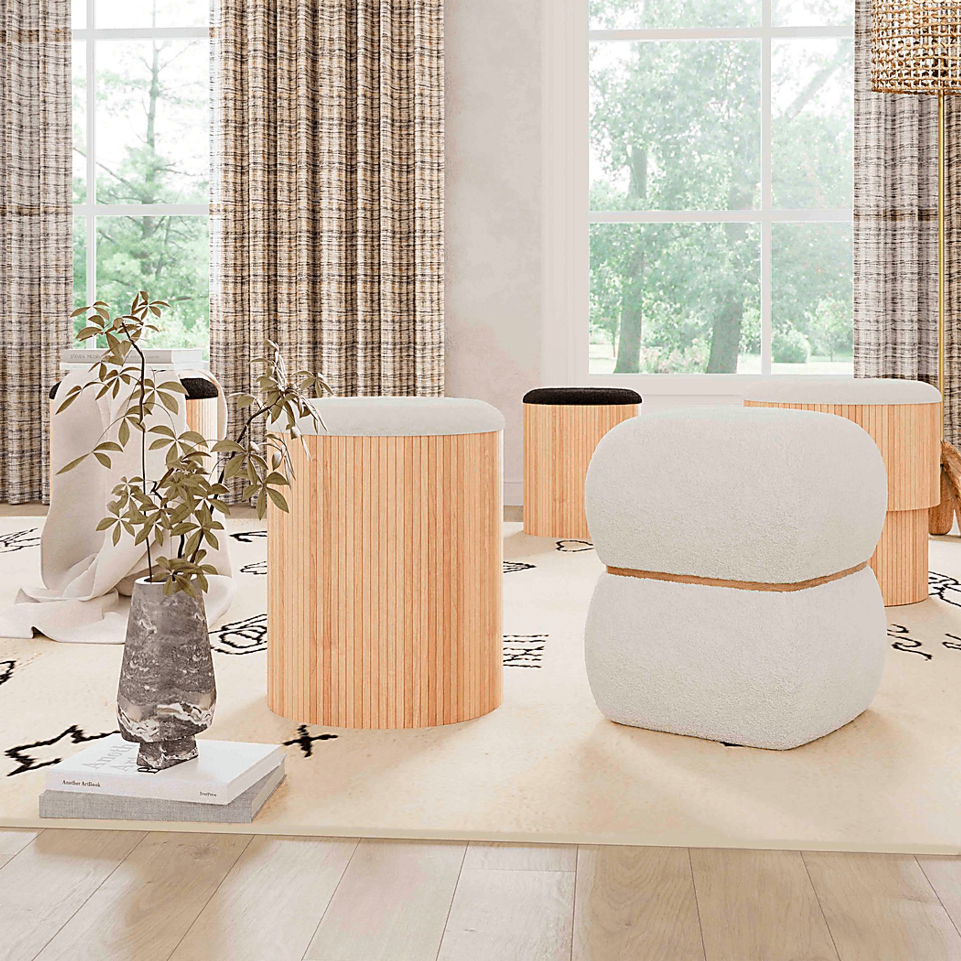 Wyckoff I White Storage Ottoman - Image 2