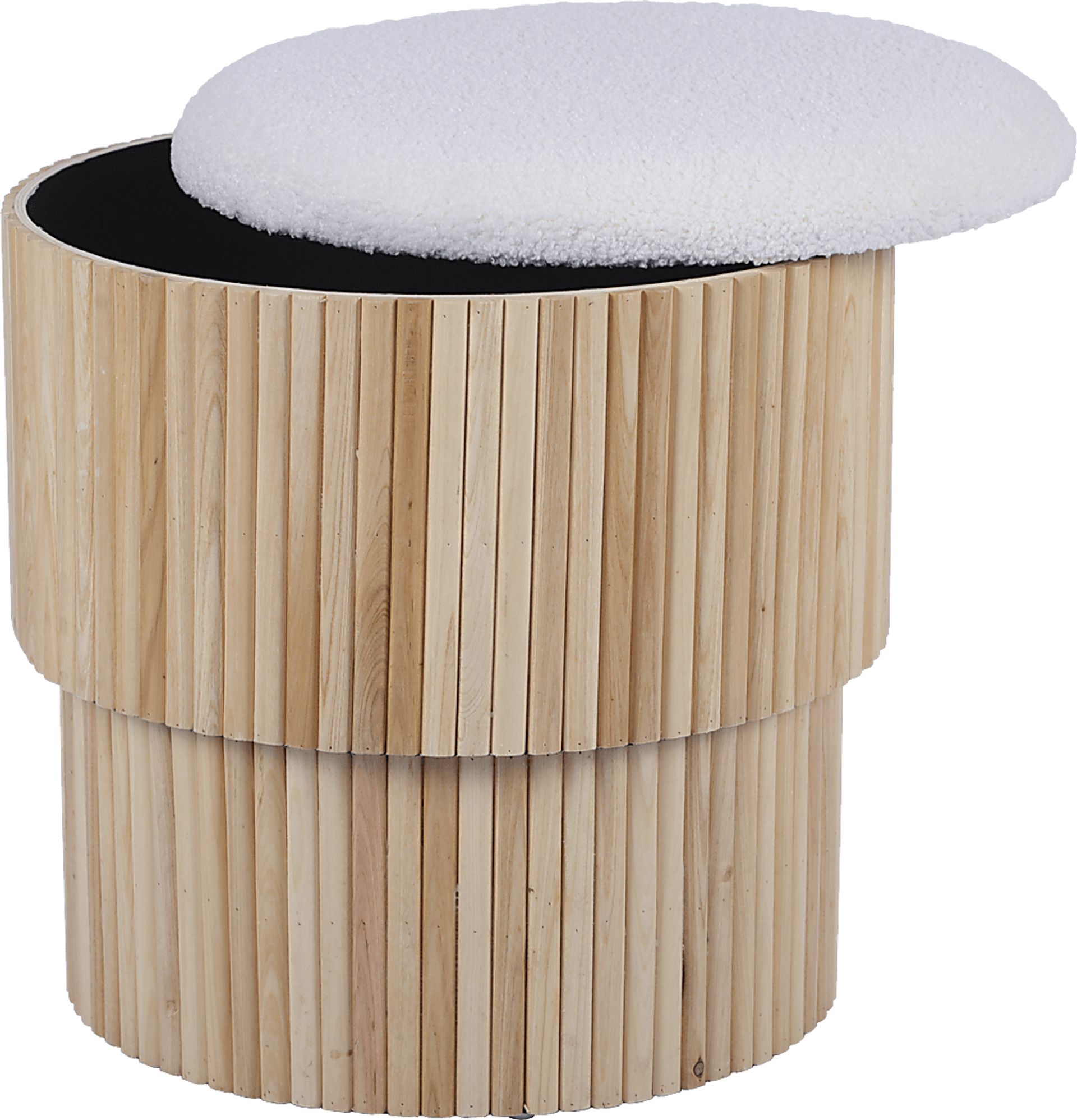 Wyckoff I White Storage Ottoman - Image 3
