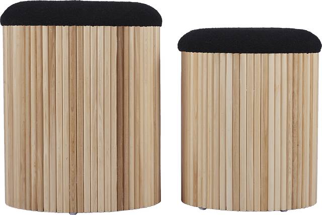 Wyckoff II Black Nesting Storage Ottoman, Set of 2 - Thumbnail - Image 1