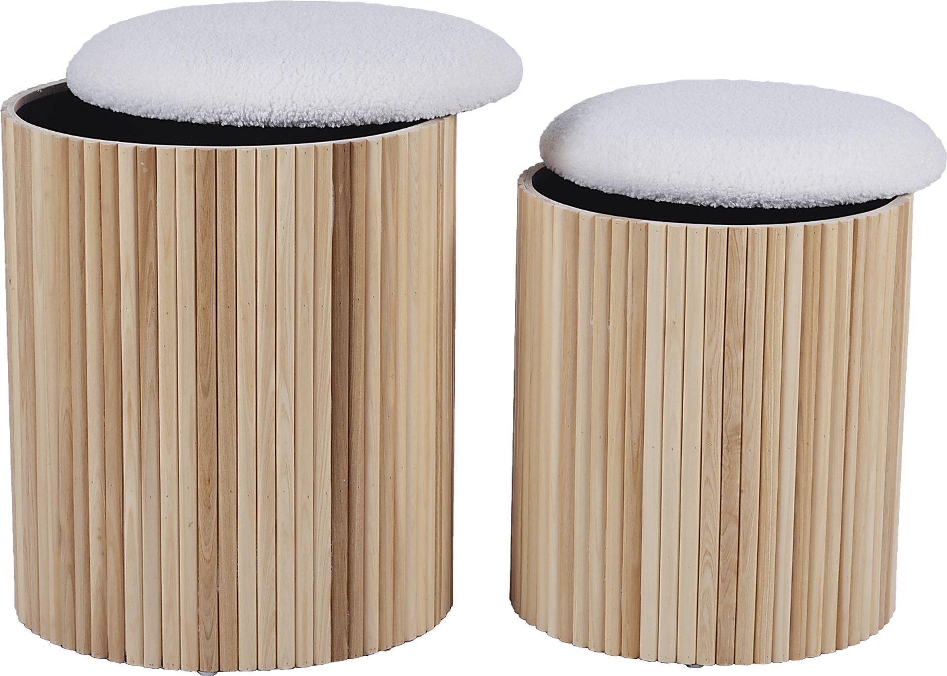 Wyckoff II White Nesting Storage Ottoman, Set of 2 - Image 3