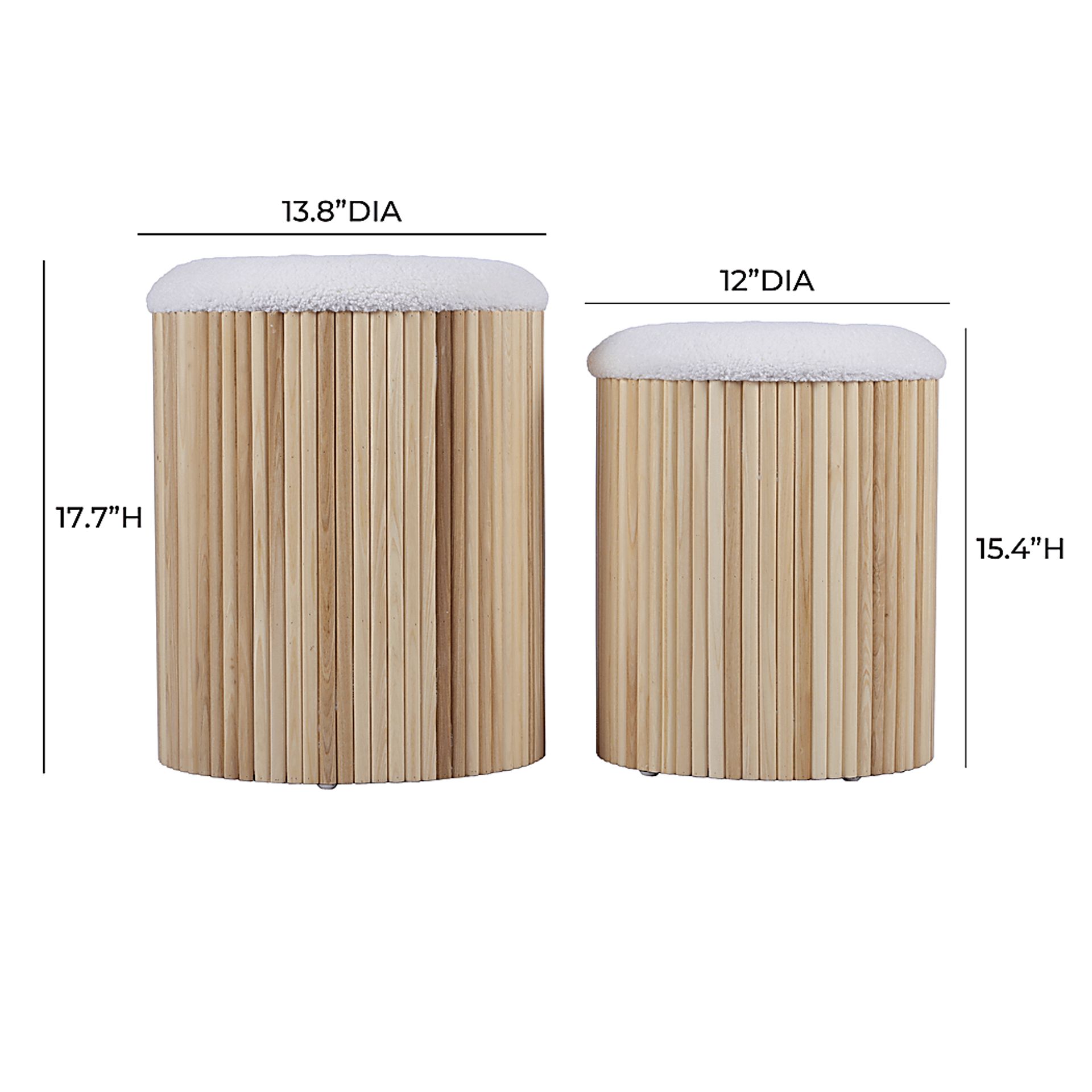 Wyckoff II White Nesting Storage Ottoman, Set of 2 - Image 6