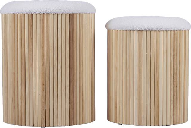 Wyckoff II White Nesting Storage Ottoman, Set of 2 - Thumbnail - Image 1