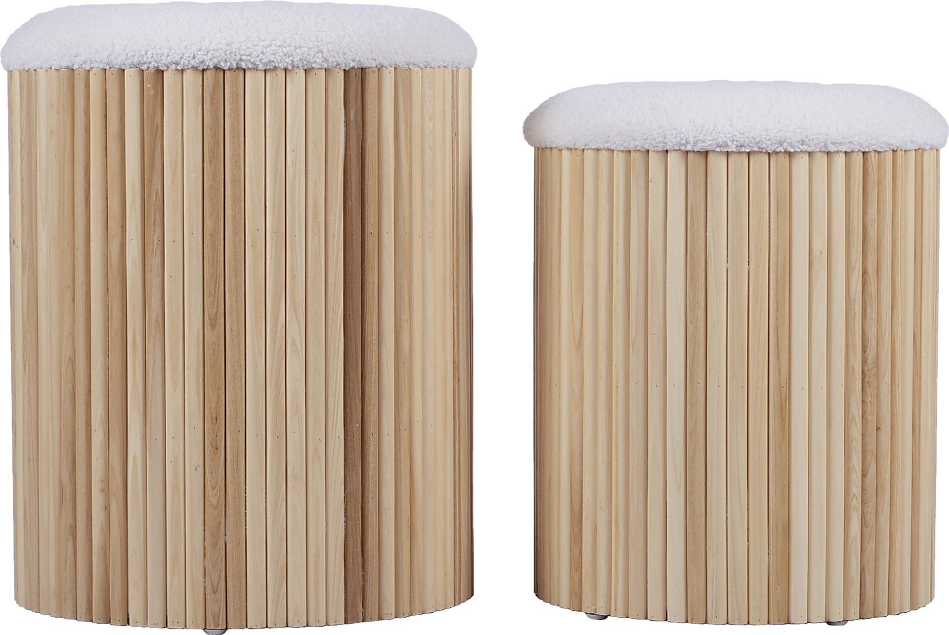 Wyckoff II White Nesting Storage Ottoman, Set of 2 - Image 1
