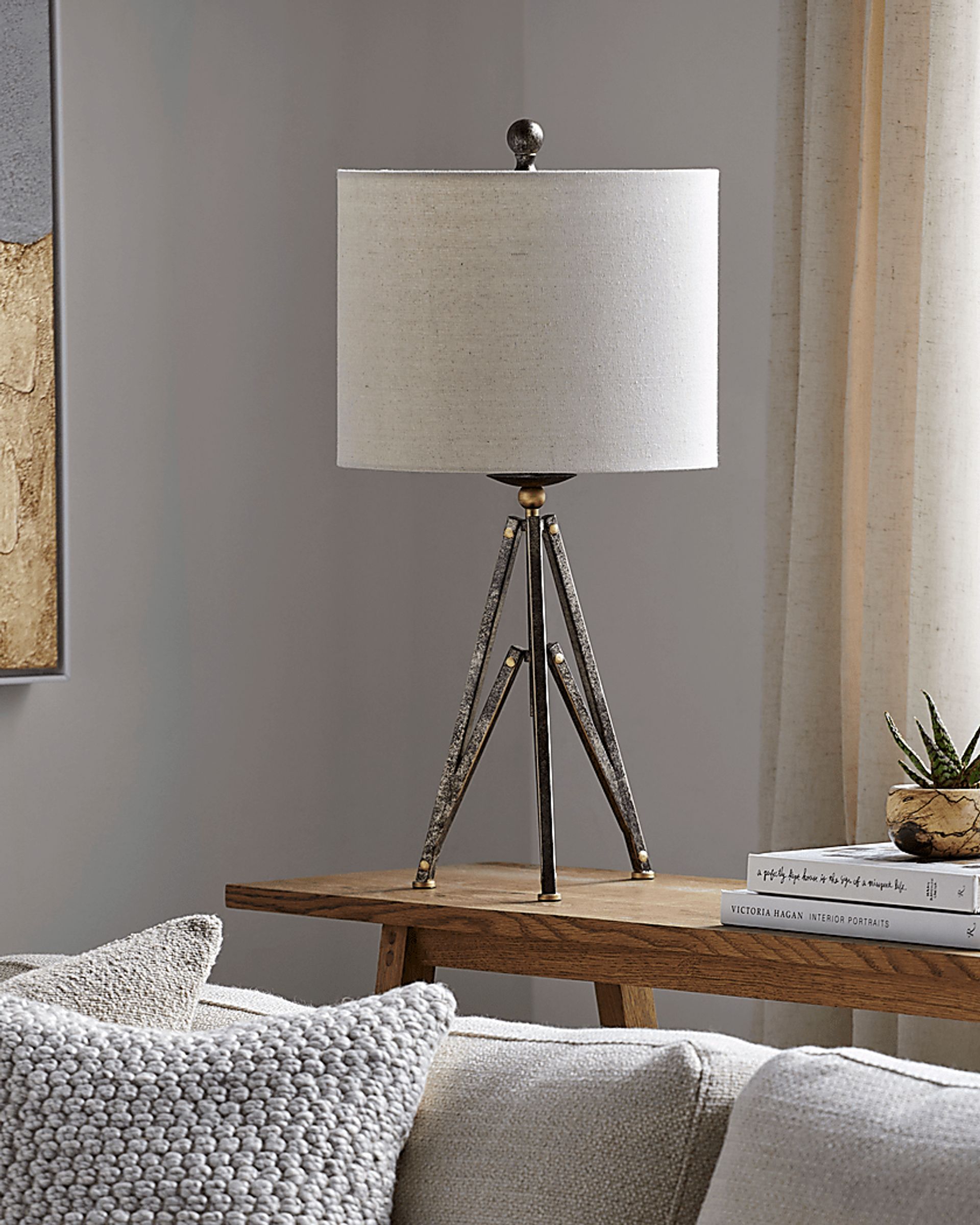 Wycliff Land Bronze Lamp - Image 2