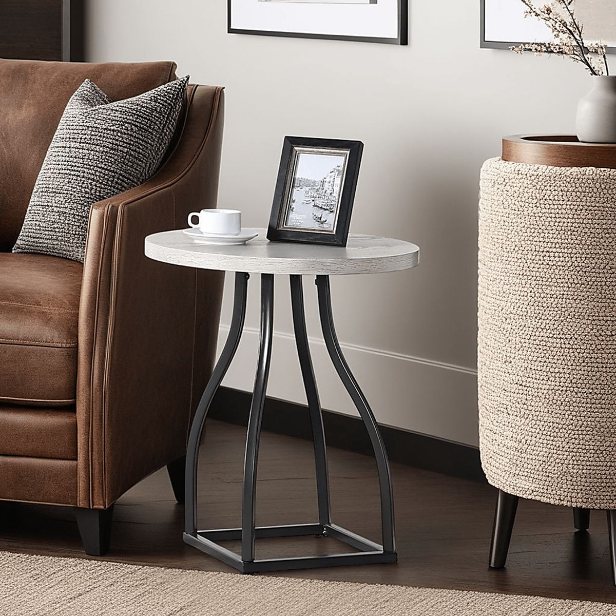 Wylaw White Wash End Table | Rooms to Go