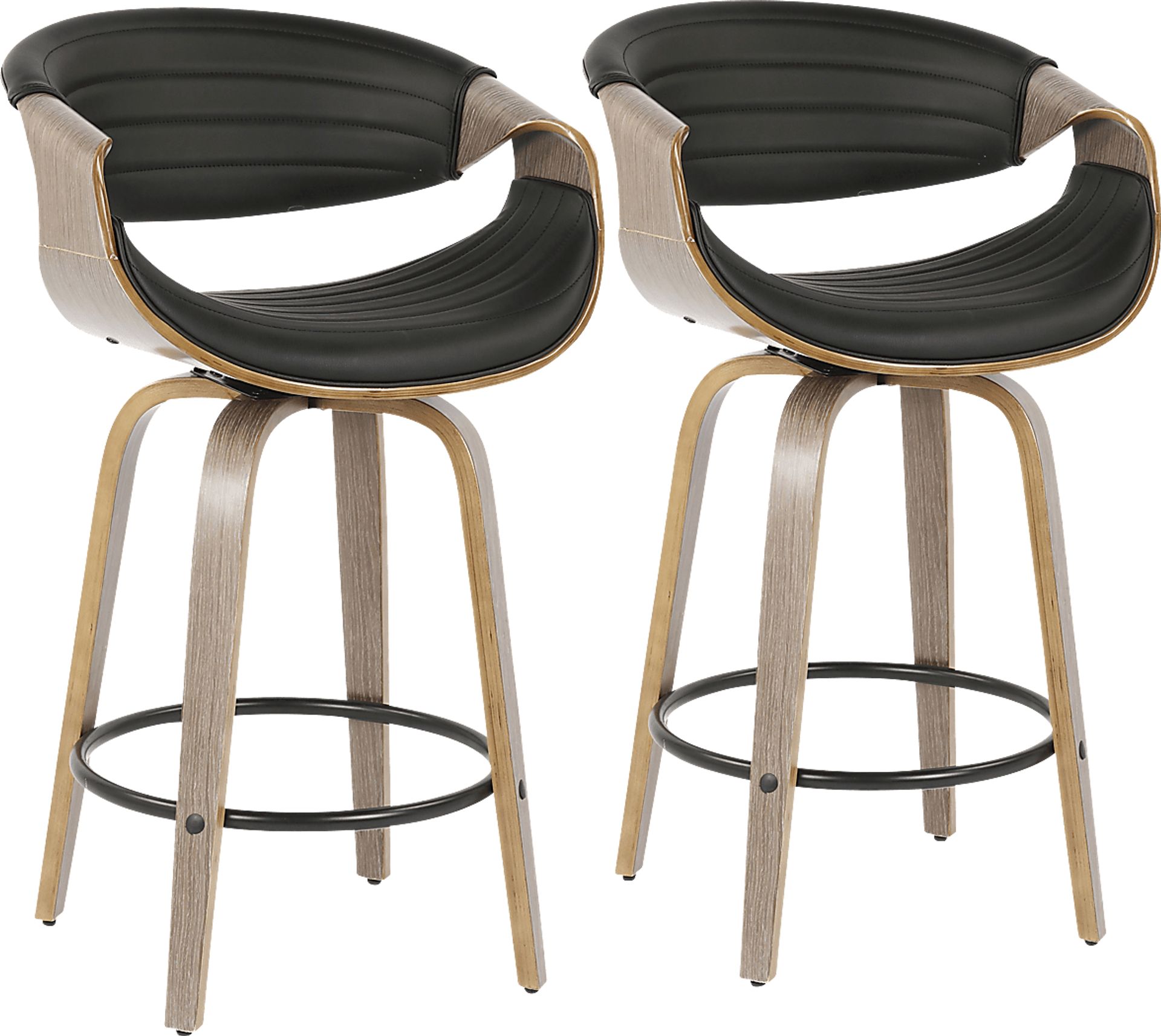 Wyleston I Black Counter Height Stool, Set of 2 - Image 1