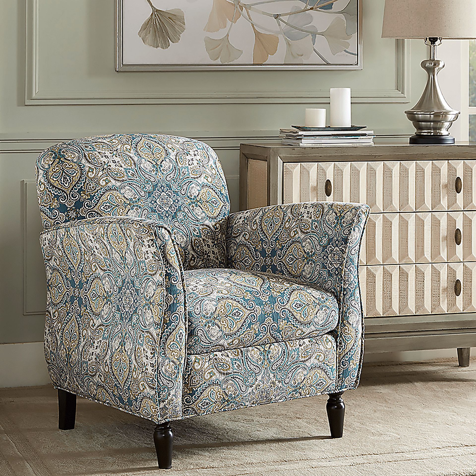 Wylie Blue Accent Chair - Image 2