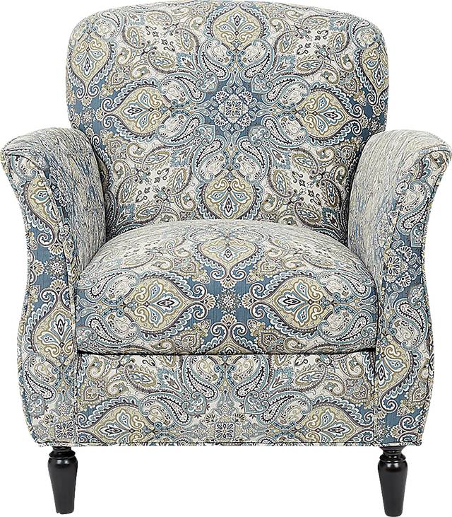 Wylie Blue Accent Chair - Thumbnail - Image 3