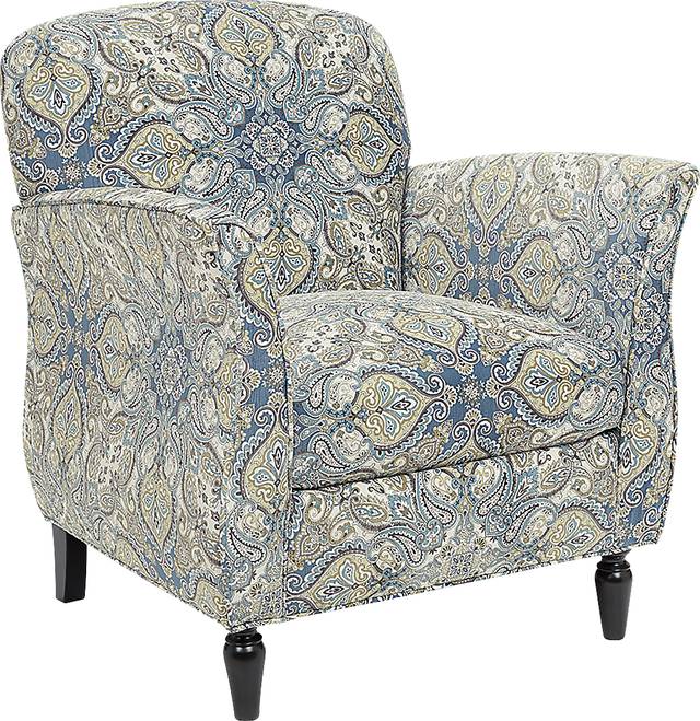 Wylie Blue Accent Chair - Thumbnail - Image 1